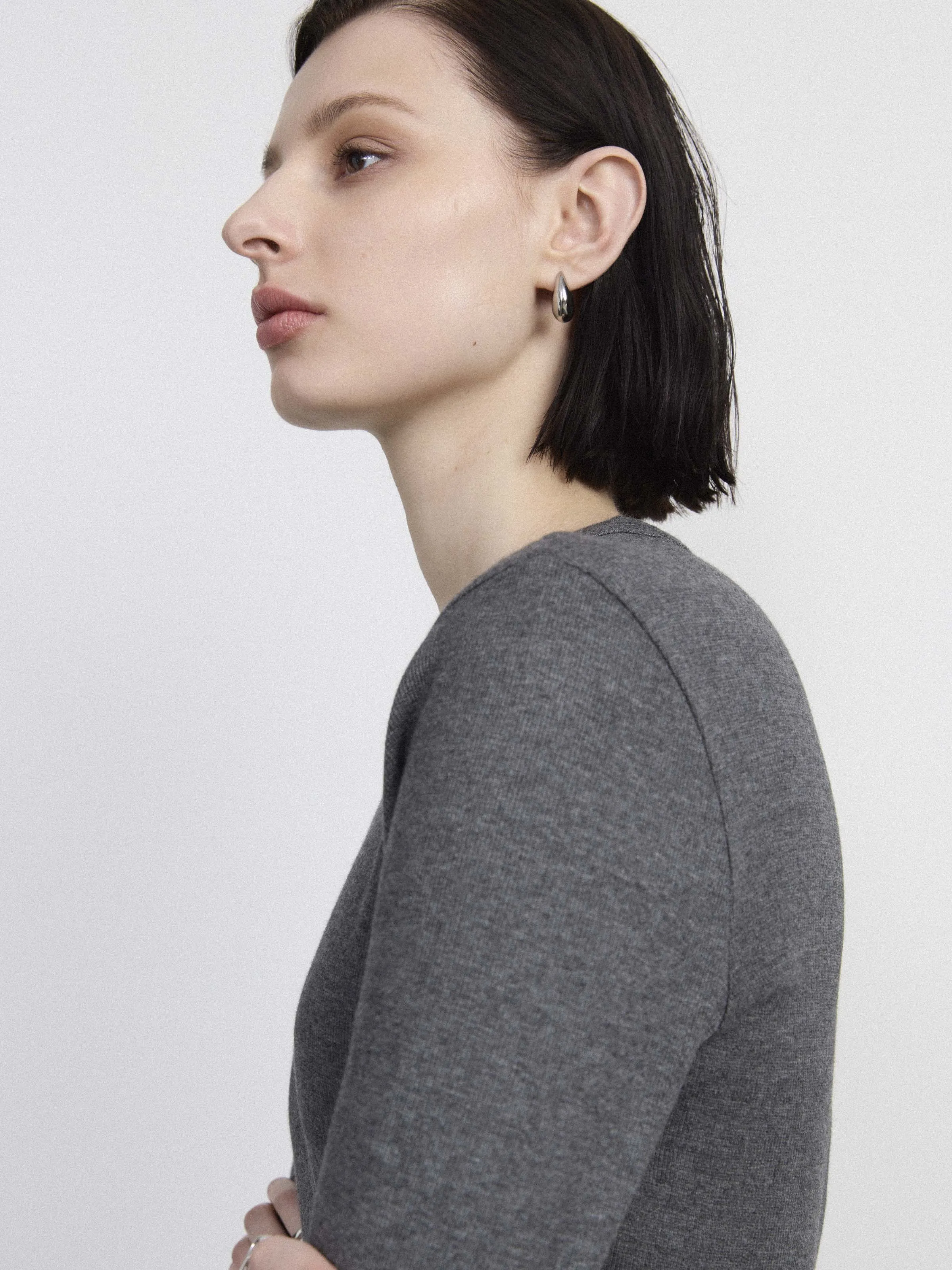 The Ribbed Maxi Dress in Cool Grey sold by Frank & Oak product image thumbnail 5