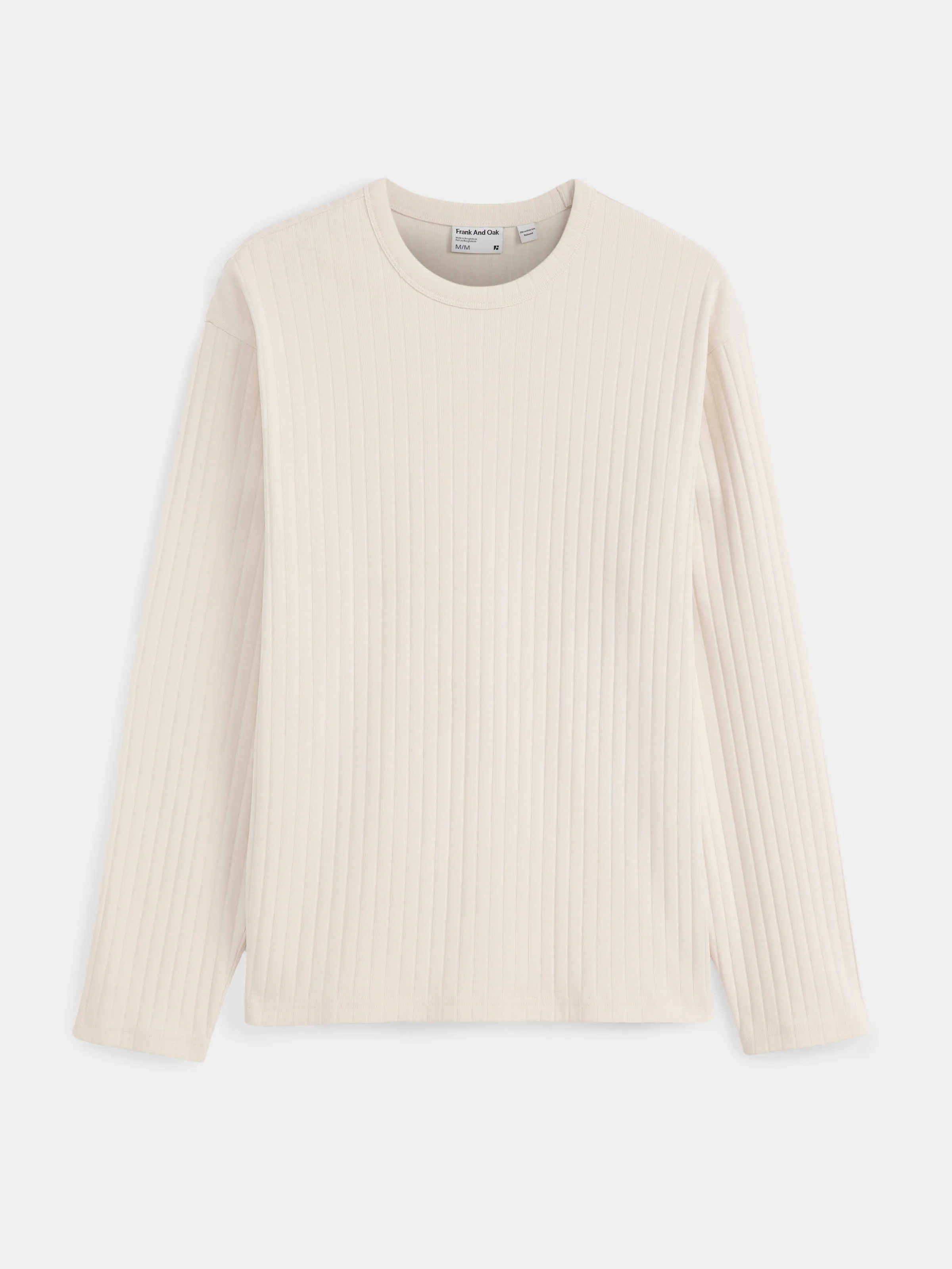 The Long Sleeve Ribbed T-Shirt in Cloud sold by Frank & Oak product image thumbnail 4