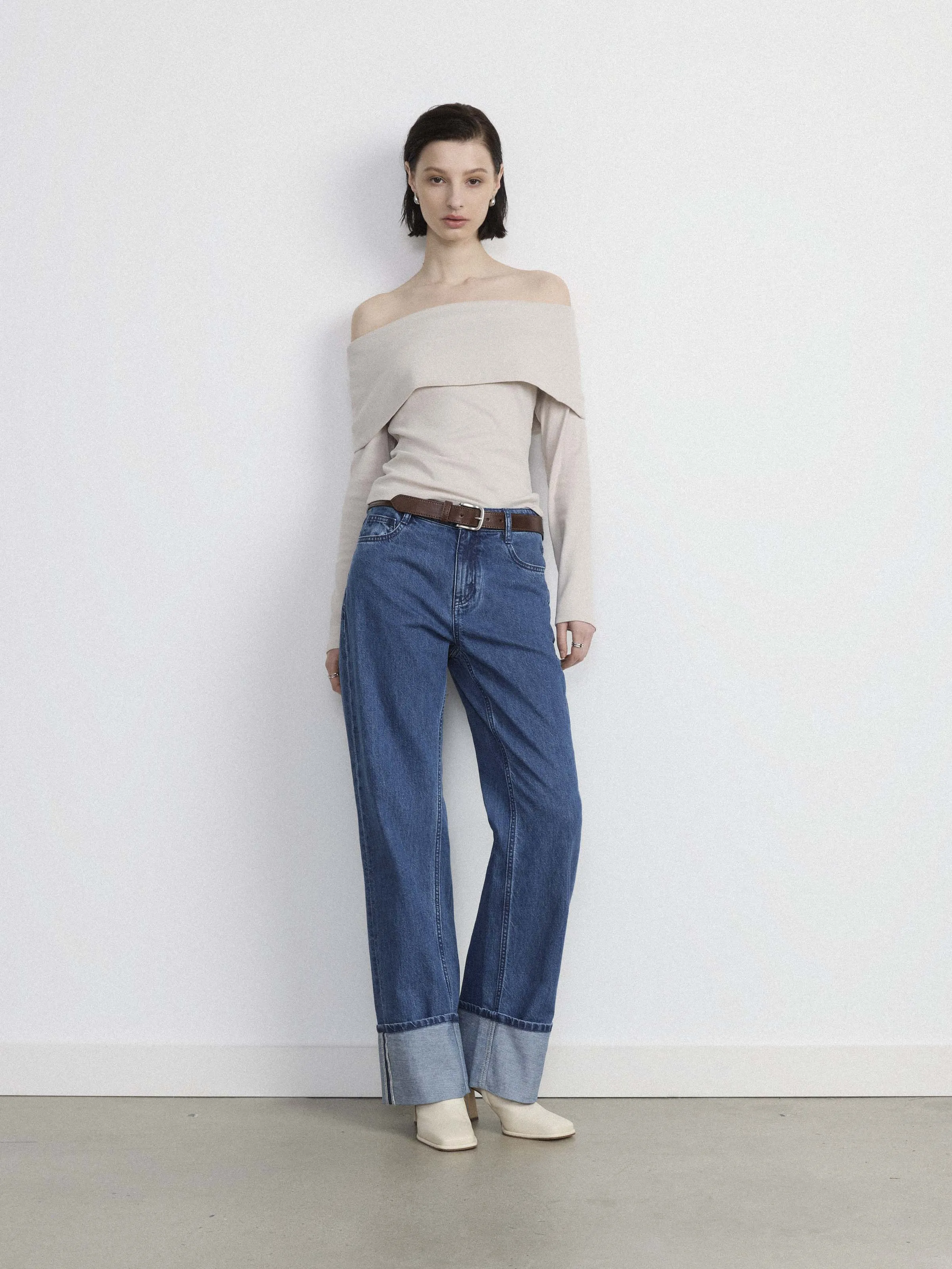 The Off Shoulder Top in Grey sold by Frank & Oak product image thumbnail 2