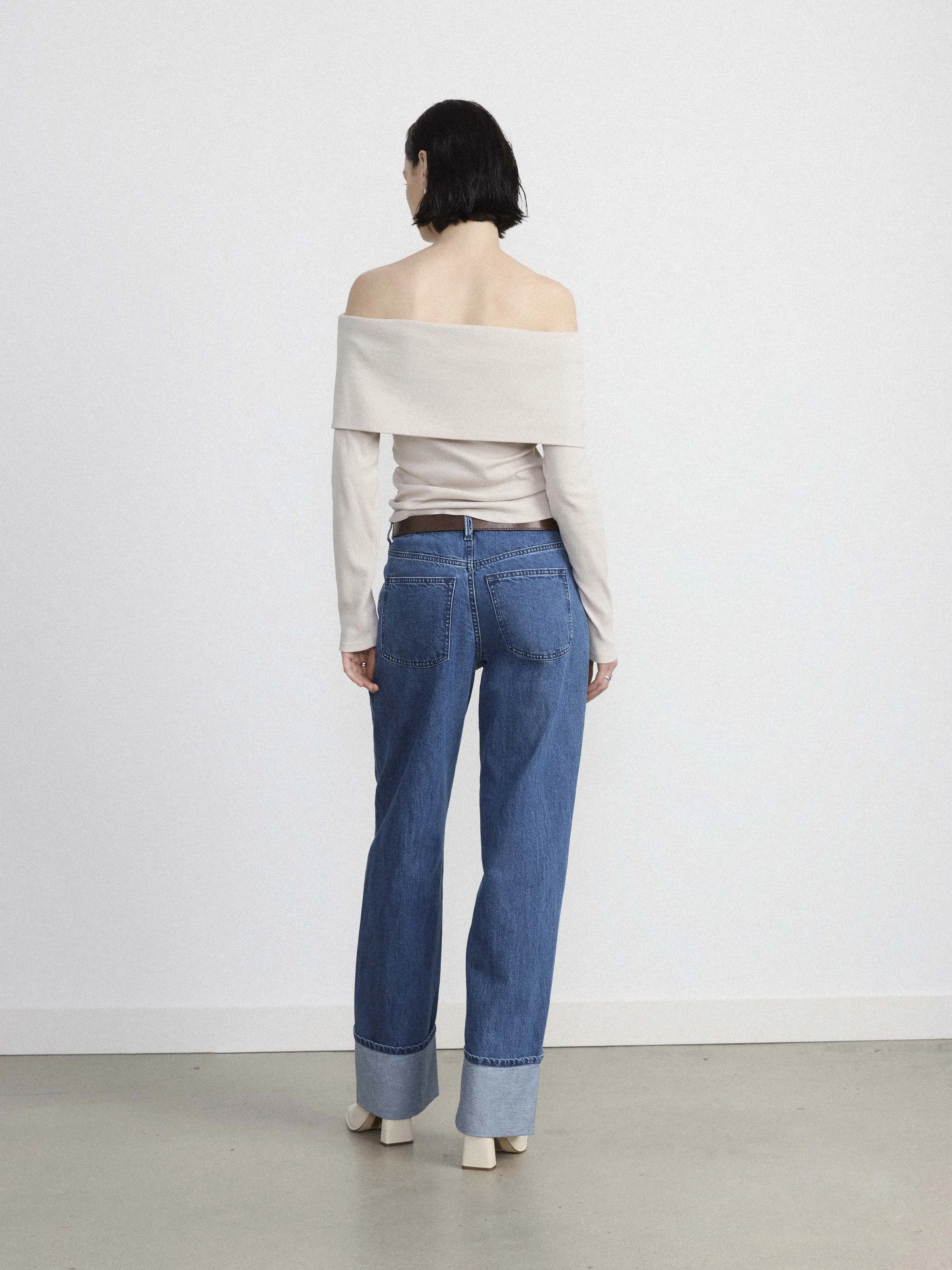 The Off Shoulder Top in Grey sold by Frank & Oak product image thumbnail 3
