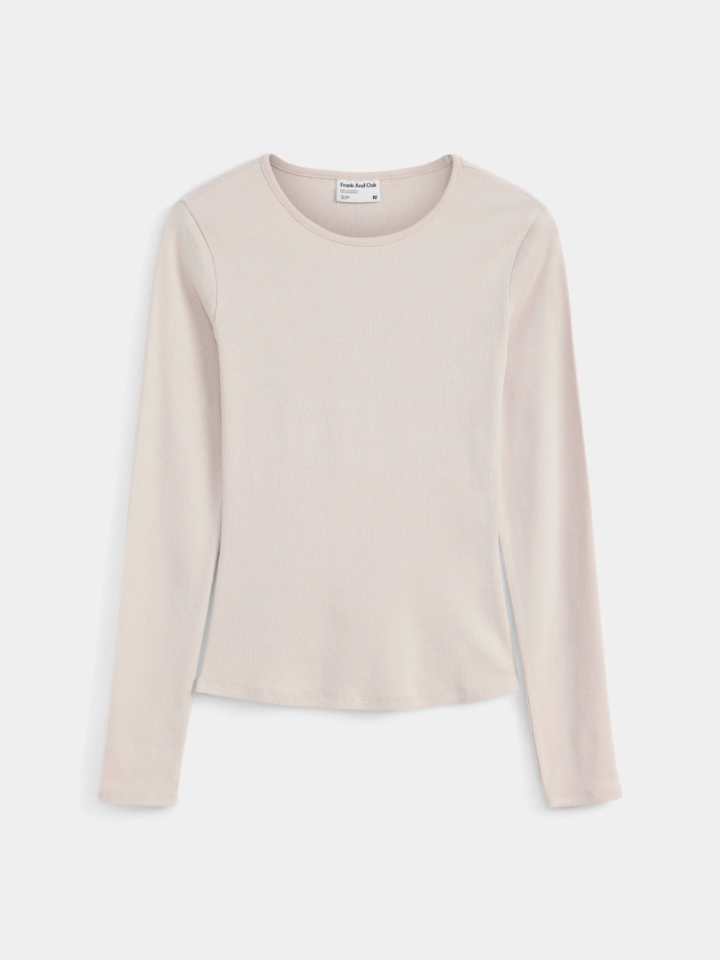 The Ribbed Long Sleeve Top in Grey sold by Frank & Oak product image thumbnail 4