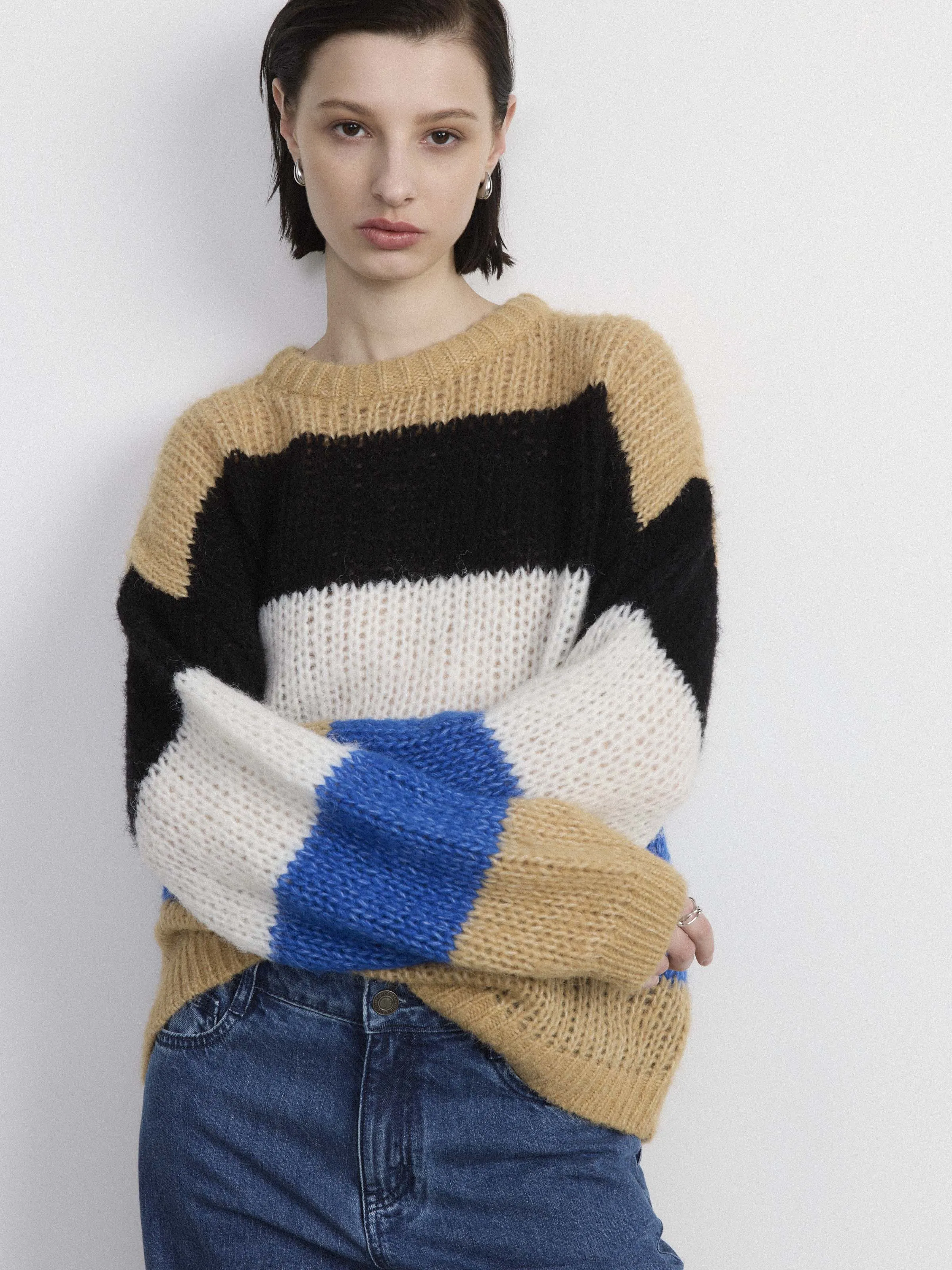The Fuzzy Sweater in Nautical Blue sold by Frank & Oak