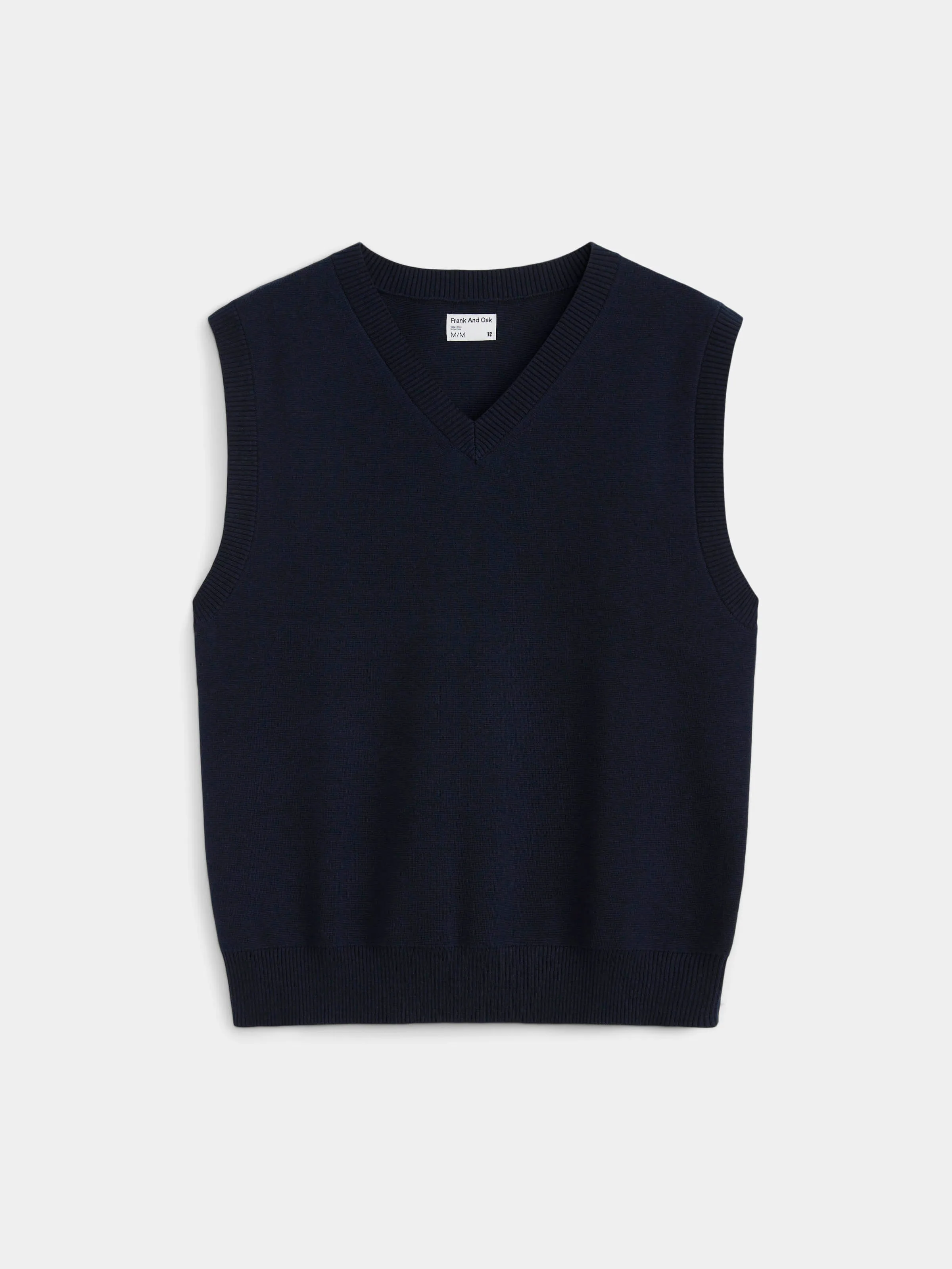 The V Neck Sweater Vest in Deep Blue sold by Frank & Oak product image thumbnail 4