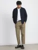 The Zip Up Knit Overshirt in Deep Blue sold by Frank & Oak