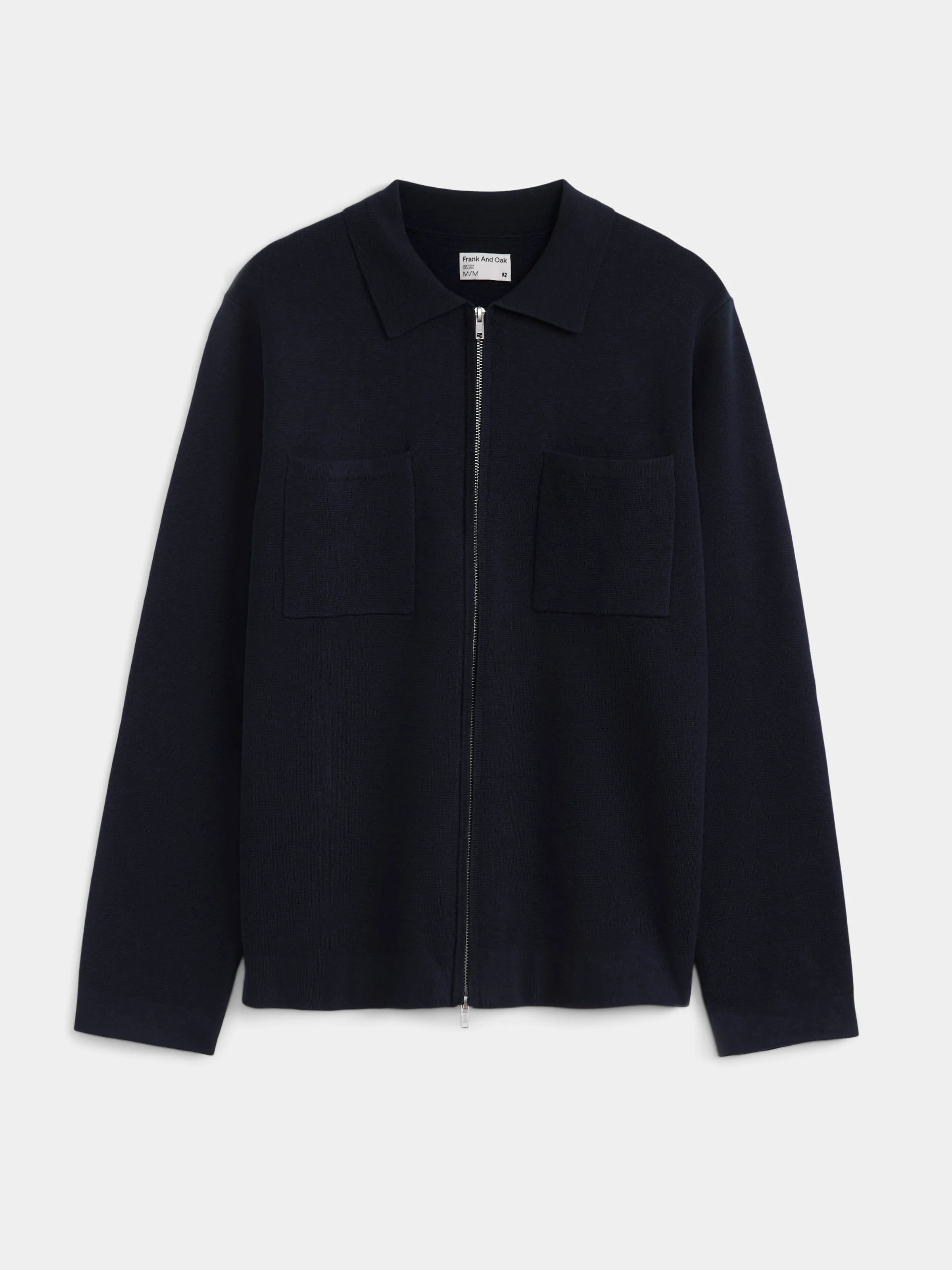 The Zip Up Knit Overshirt in Deep Blue sold by Frank & Oak product image thumbnail 5