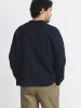 The Zip Up Knit Overshirt in Deep Blue sold by Frank & Oak