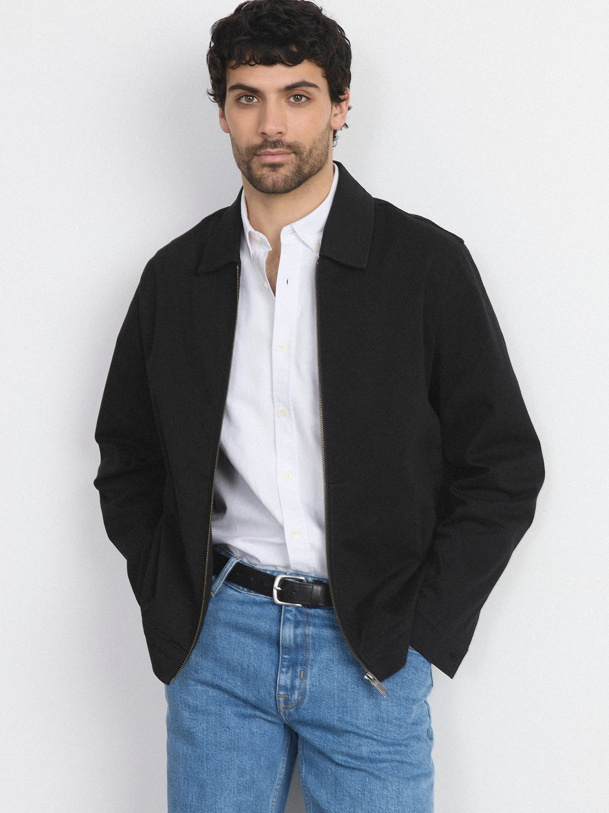 The Flex Point Collar Jacket in Black | Parallel