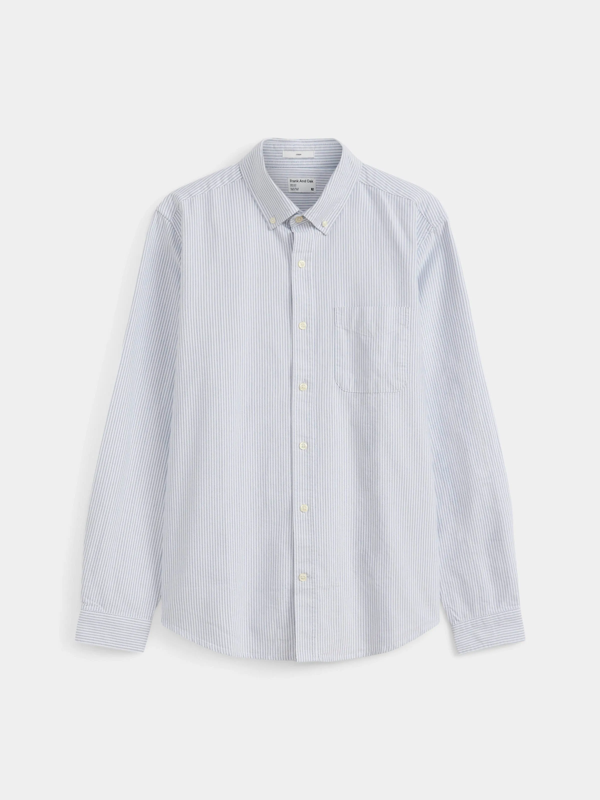 The Striped Jasper Oxford Shirt in Storm Blue sold by Frank & Oak product image thumbnail 4