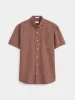 The Jasper Short Sleeve Oxford Shirt in Nutmeg sold by Frank & Oak