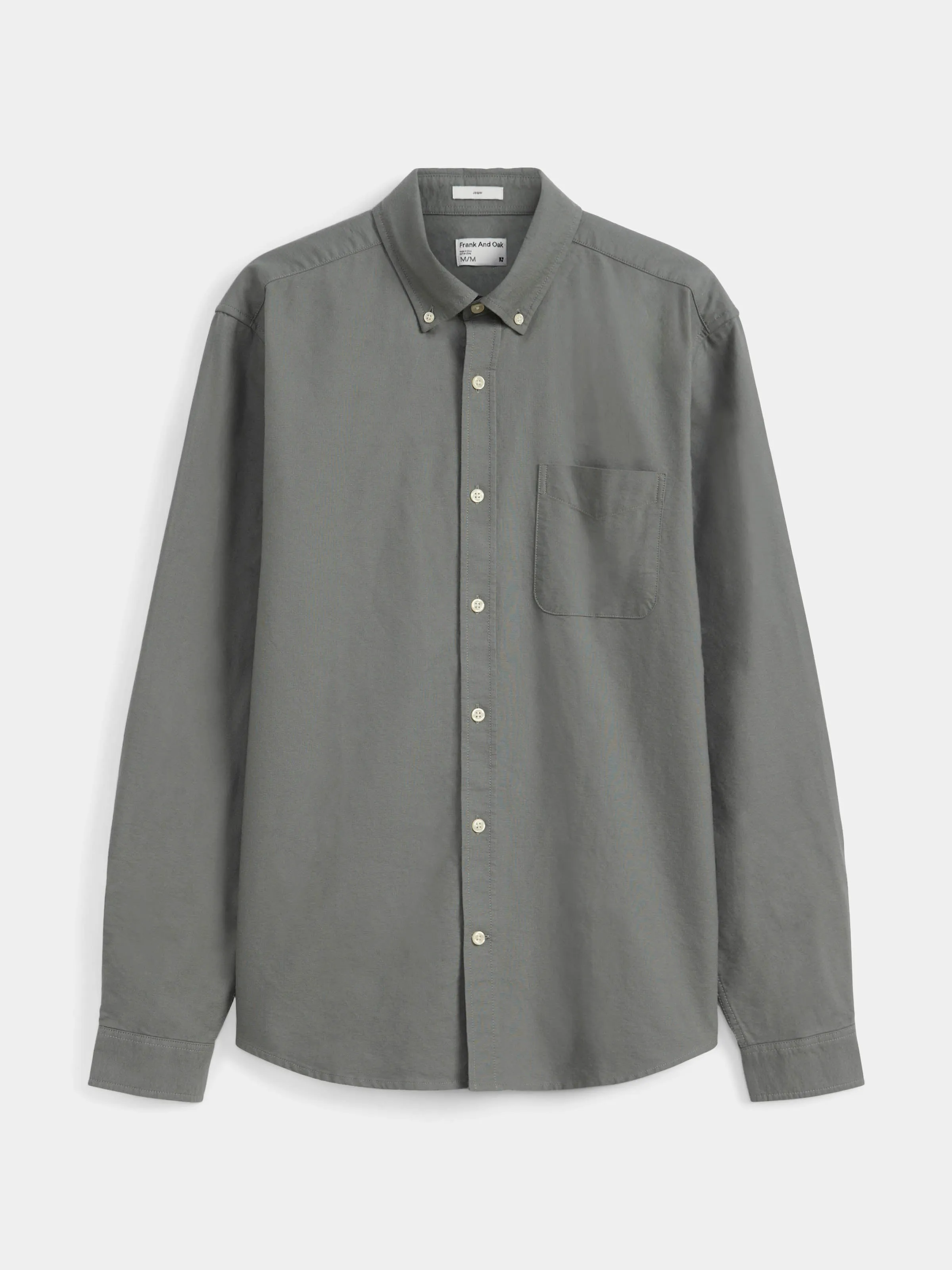 The Jasper Oxford Shirt in Slate sold by Frank & Oak