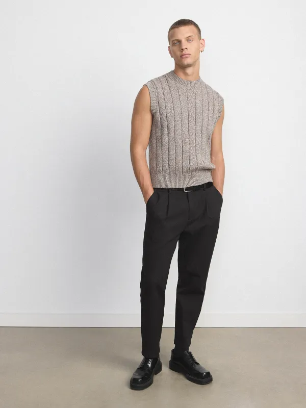 The Marled Sweater Vest in Brown sold by Frank & Oak