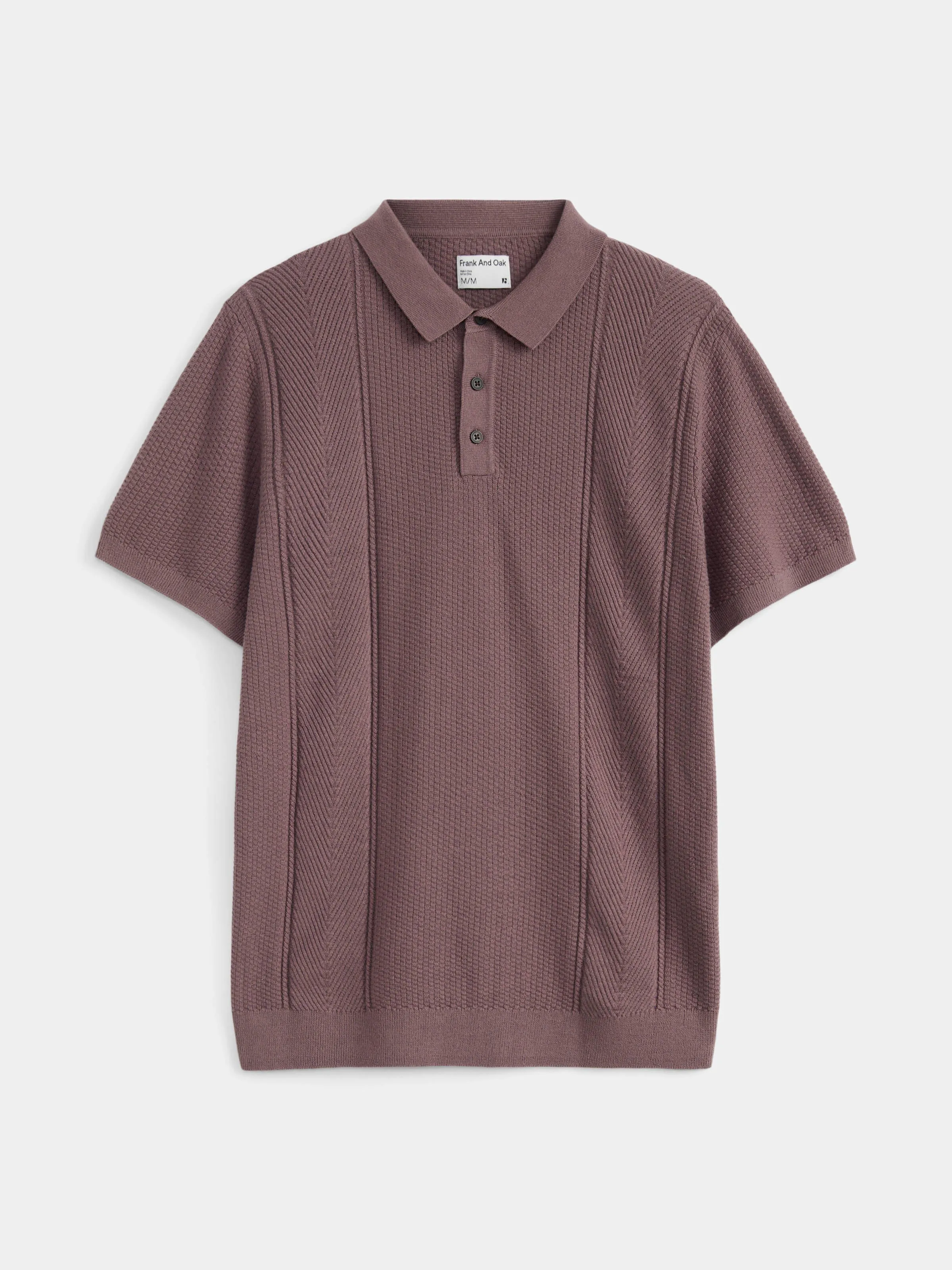The Mixed Stitch Polo in Nutmeg sold by Frank & Oak product image thumbnail 4