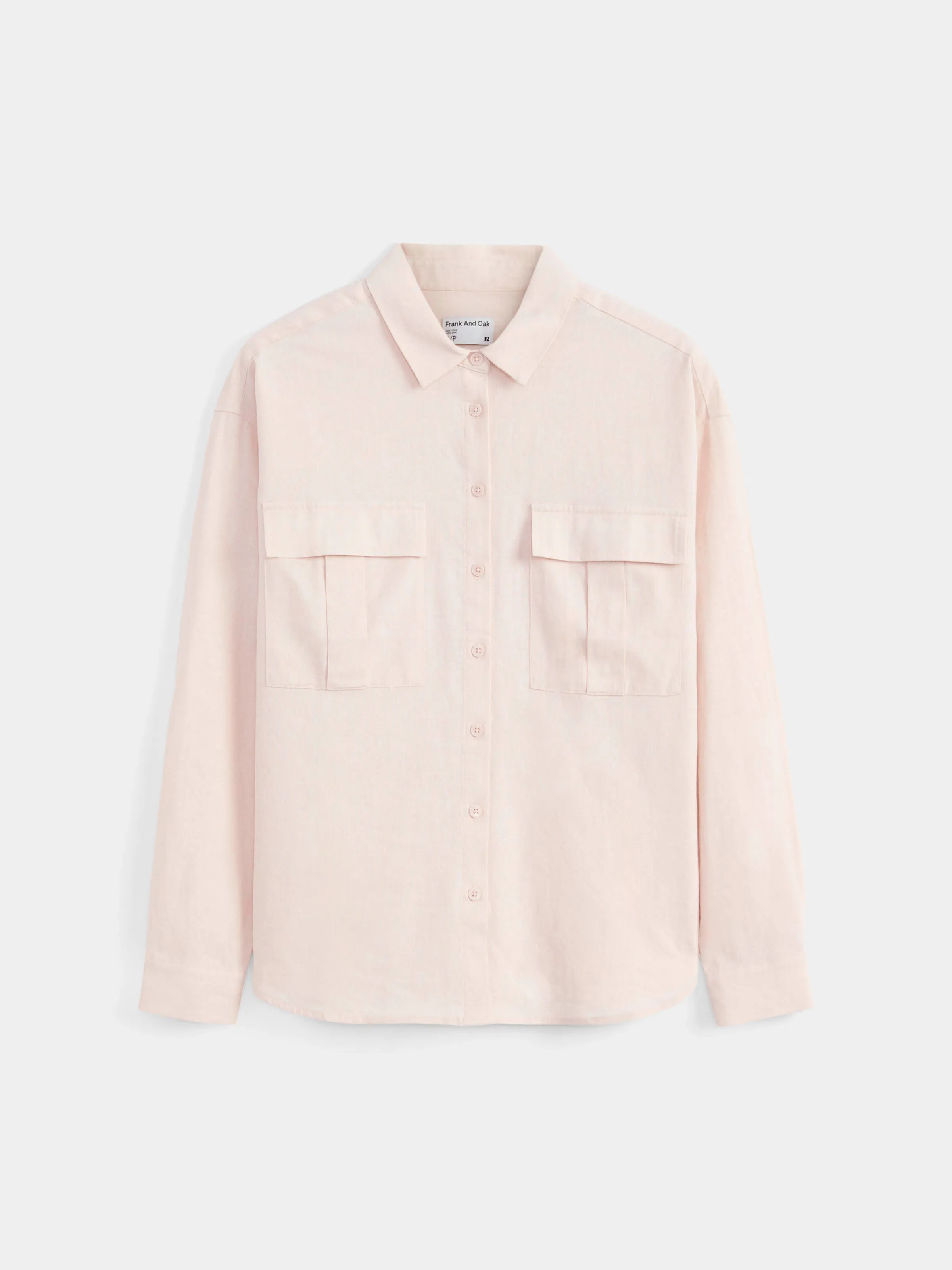 The Relaxed Linen Shirt in Blush sold by Frank & Oak