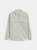 The Relaxed Linen Shirt in Light Greige sold by Frank & Oak