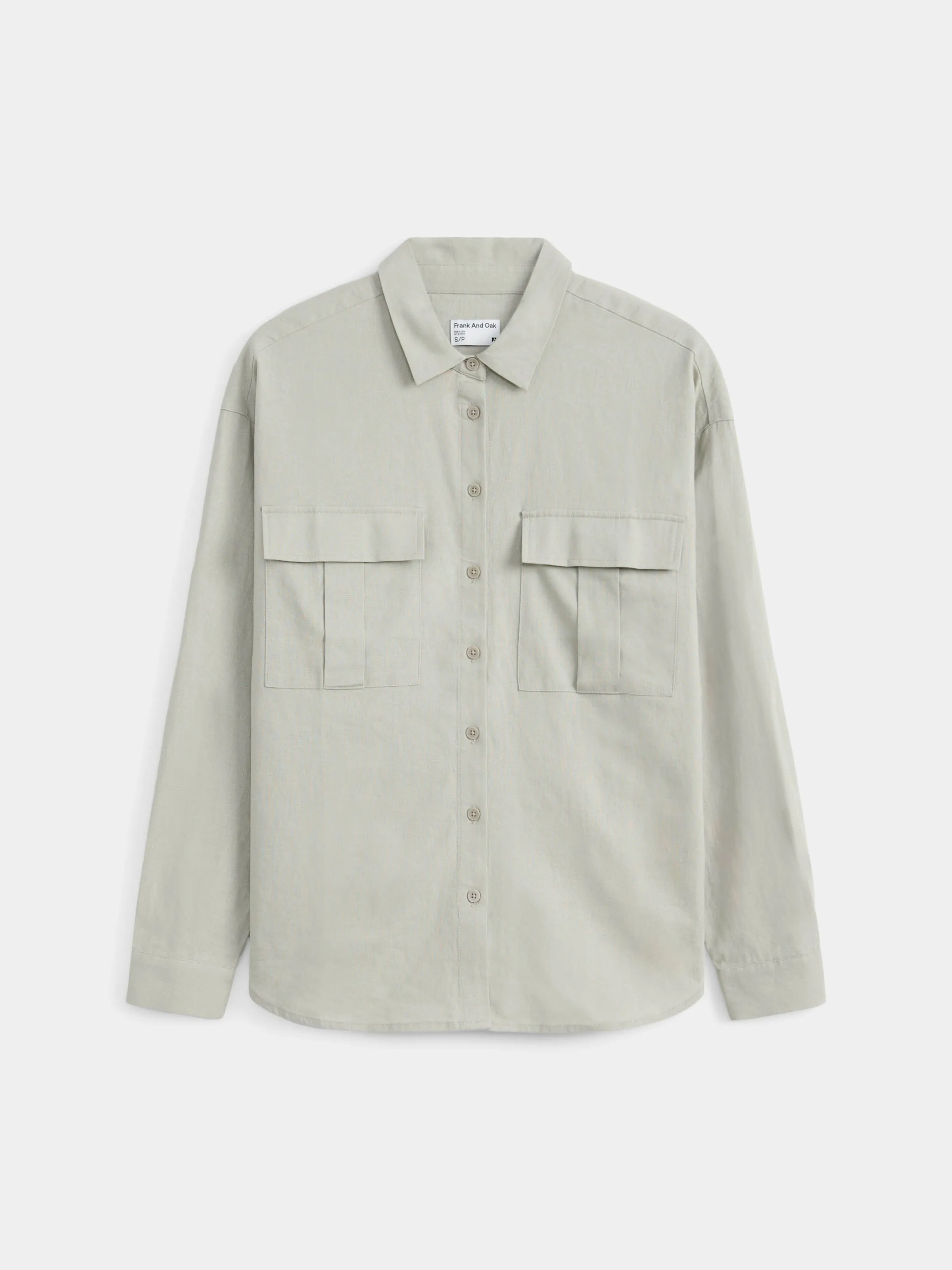 The Relaxed Linen Shirt in Light Greige sold by Frank & Oak product image thumbnail 4