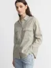 The Relaxed Linen Shirt in Light Greige sold by Frank & Oak