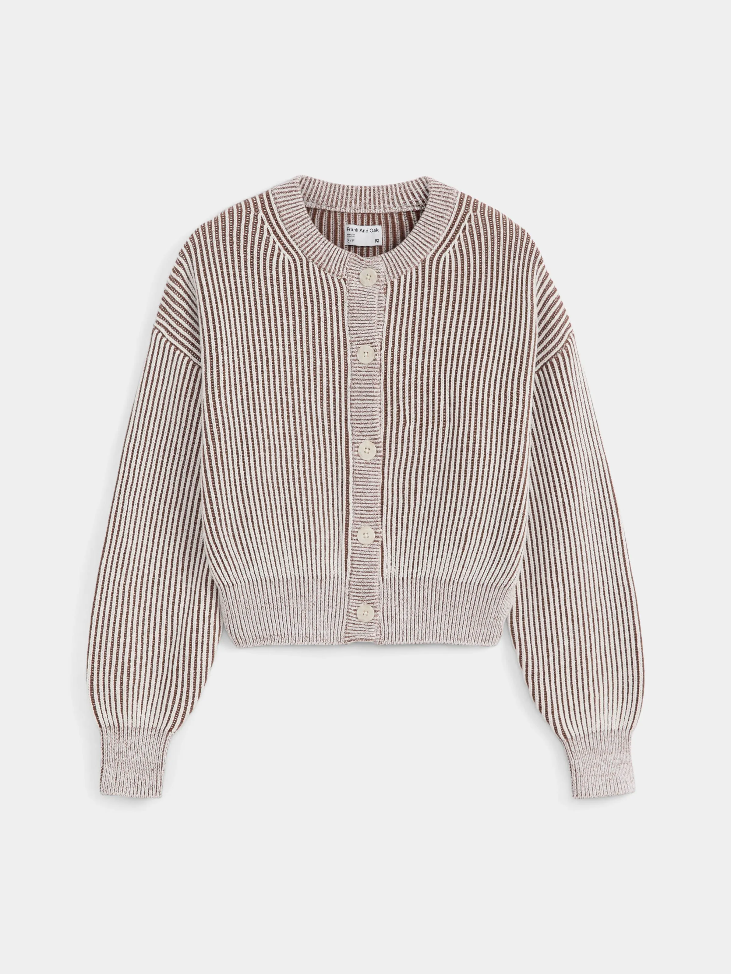 The Bubble Sleeve Cardigan in Cream sold by Frank & Oak product image thumbnail 5