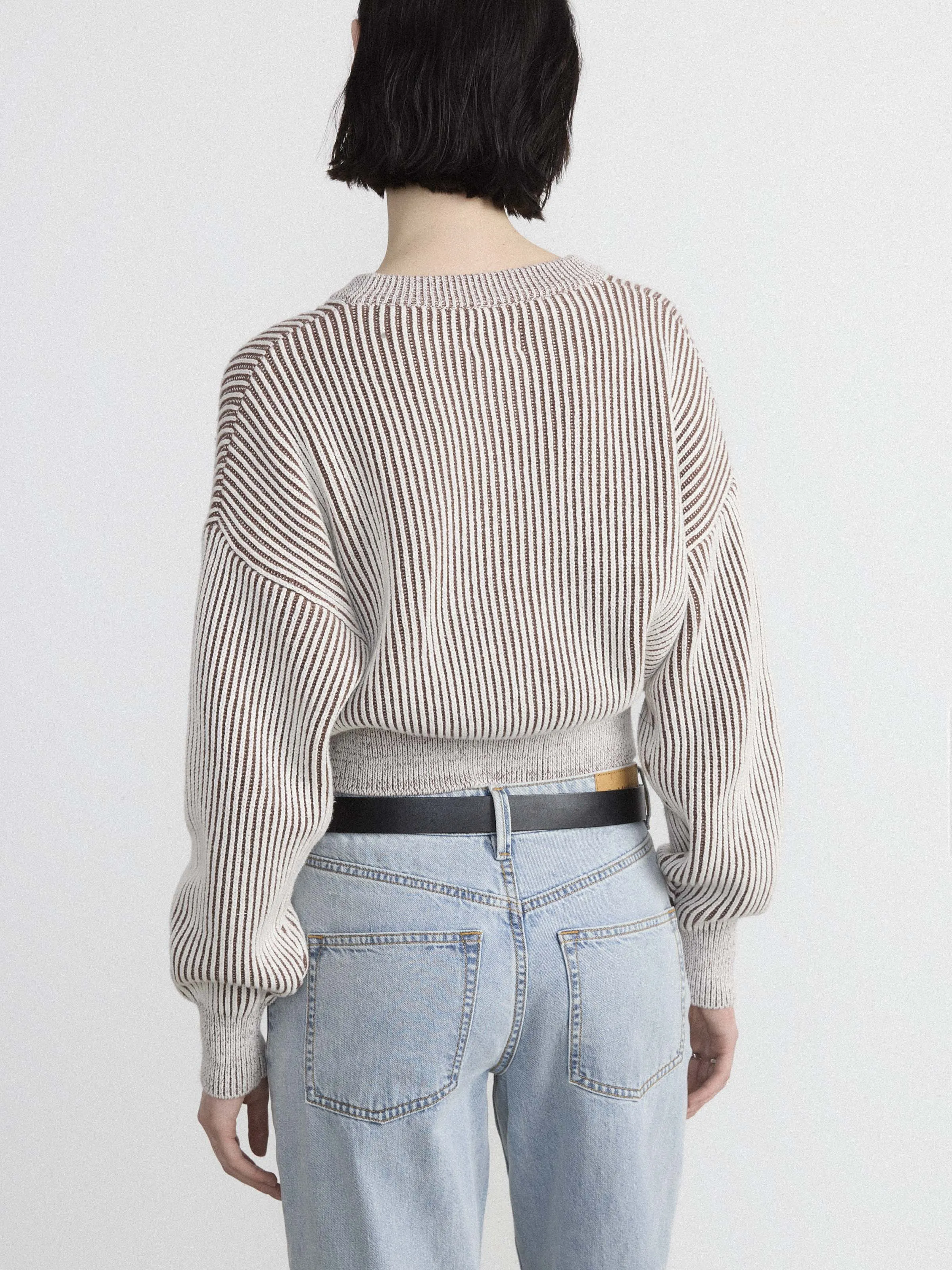 The Bubble Sleeve Cardigan in Cream sold by Frank & Oak product image thumbnail 3