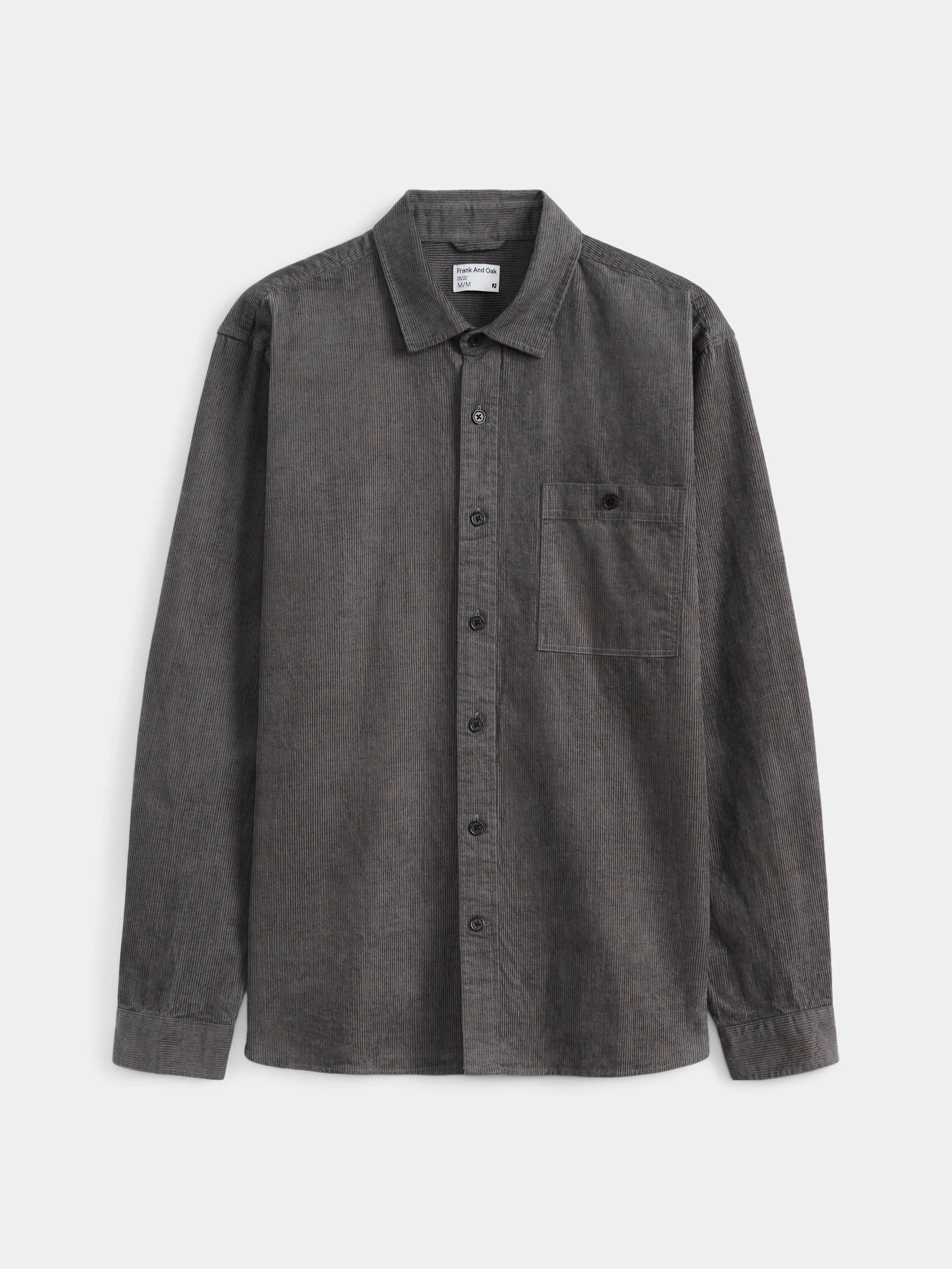 The Light Corduroy Shirt in Charcoal Grey sold by Frank & Oak product image thumbnail 4