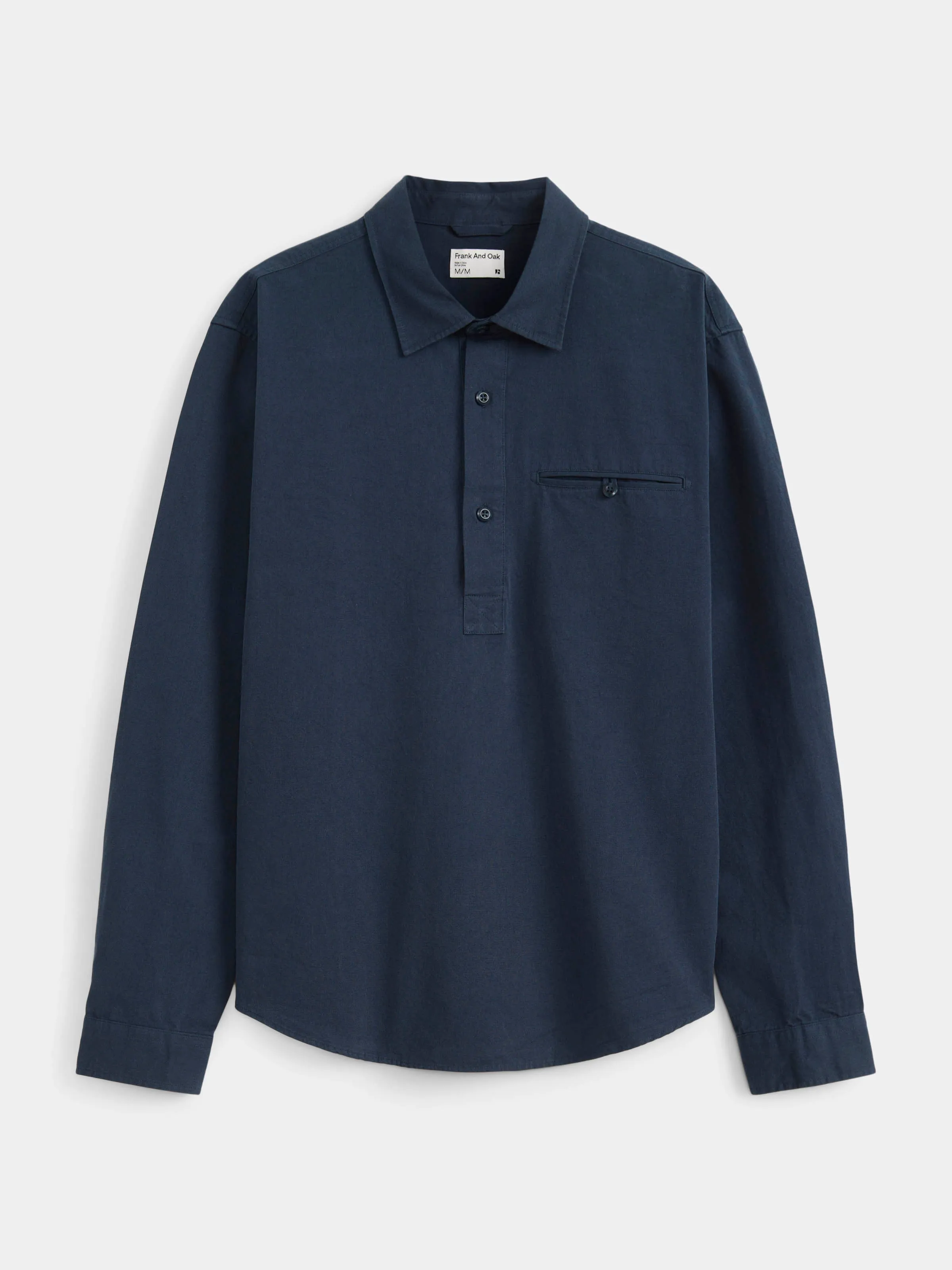 The Half Button Shirt in Midnight Blue sold by Frank & Oak product image thumbnail 4