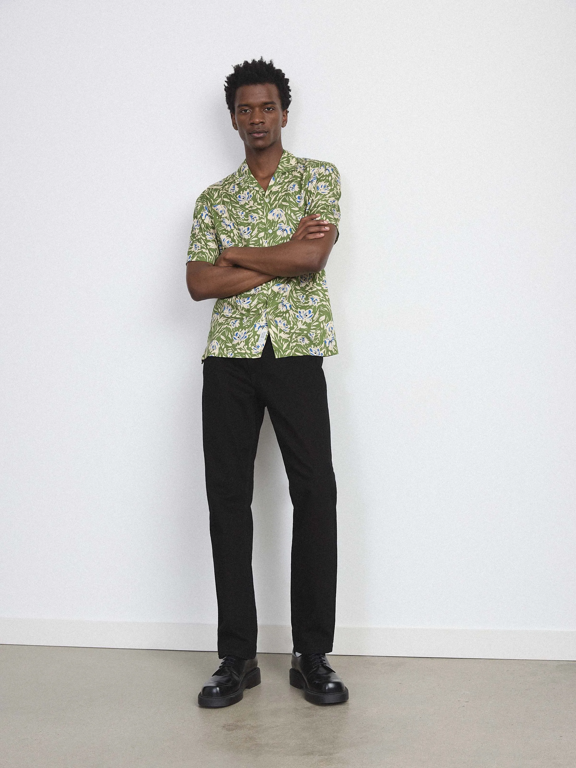 The Floral Camp Collar Shirt in Green sold by Frank & Oak product image thumbnail 2
