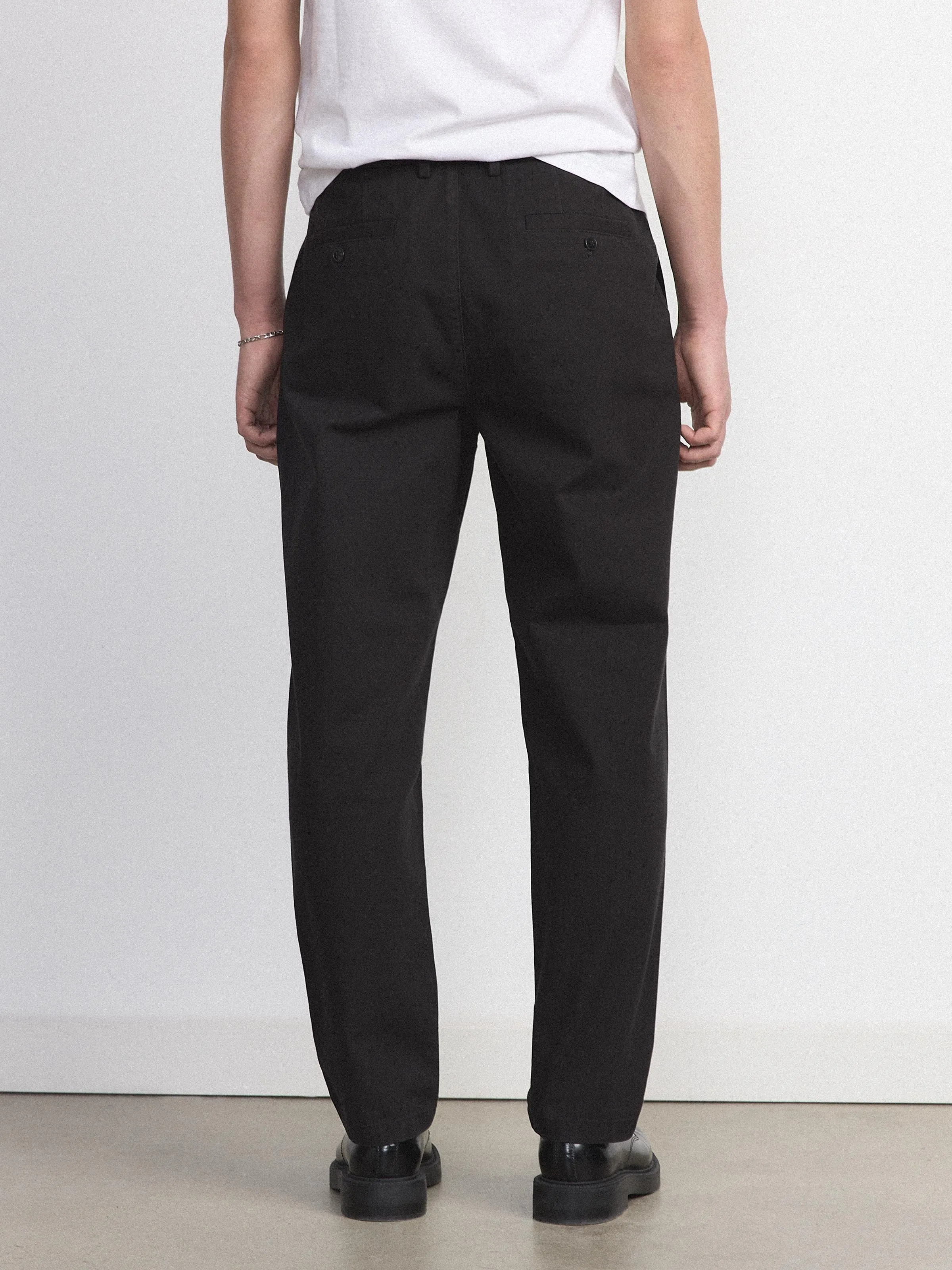 The Jamie Pleated Chino Pant in Washed Black sold by Frank & Oak product image thumbnail 3