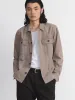 The Natural Dye Overshirt in Earthy Brown sold by Frank & Oak
