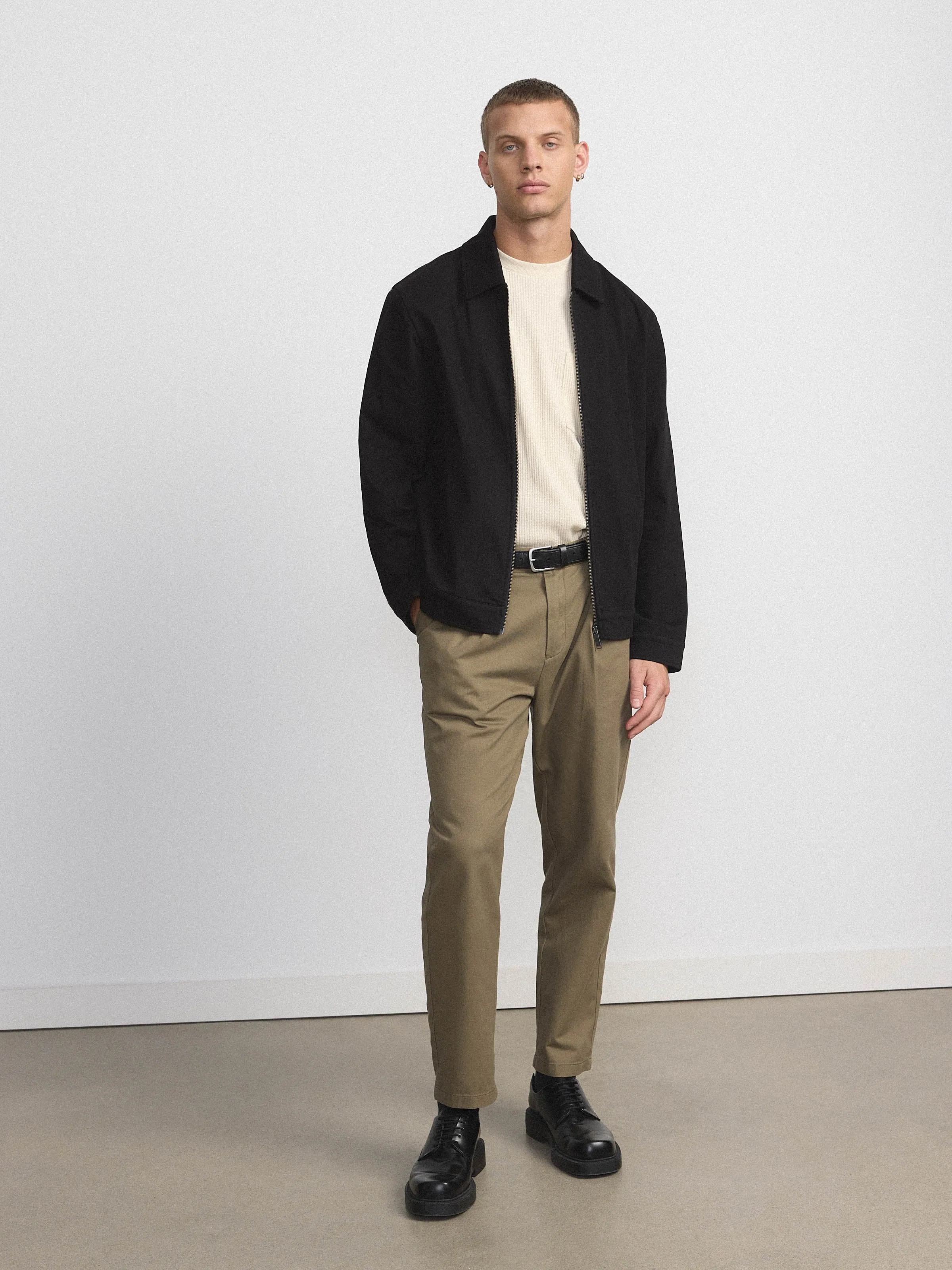 The Loose Waffle T-Shirt in Oatmeal sold by Frank & Oak product image thumbnail 2