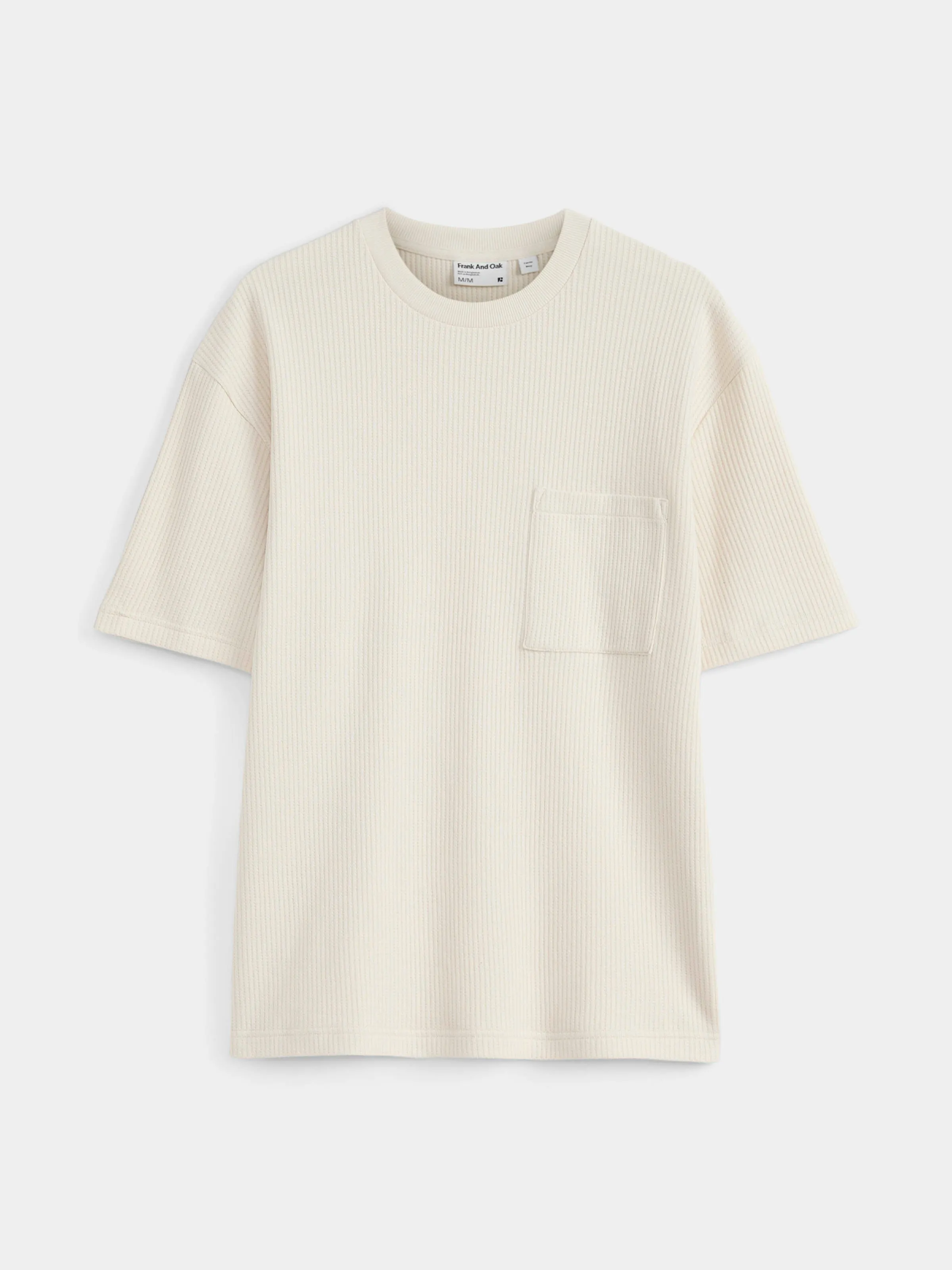 The Loose Waffle T-Shirt in Oatmeal sold by Frank & Oak product image thumbnail 4