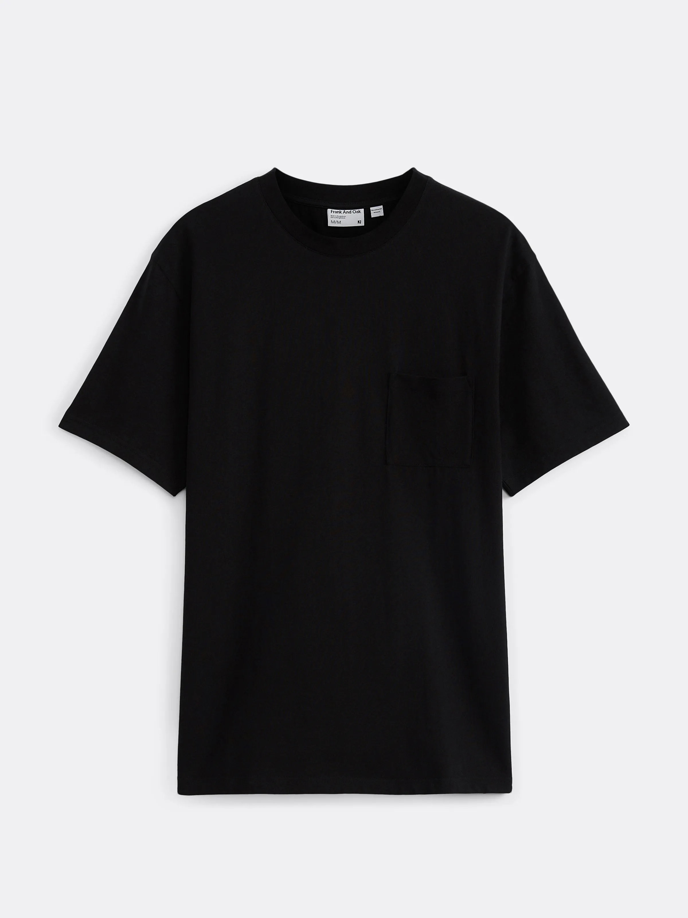 The Relaxed Pocket T-Shirt in Black sold by Frank & Oak
