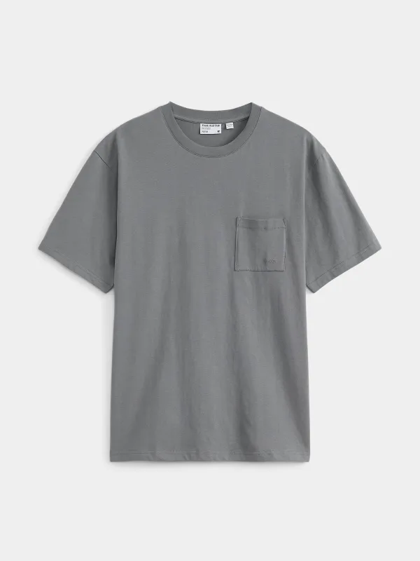 The Relaxed Pocket T-Shirt in Slate sold by Frank & Oak