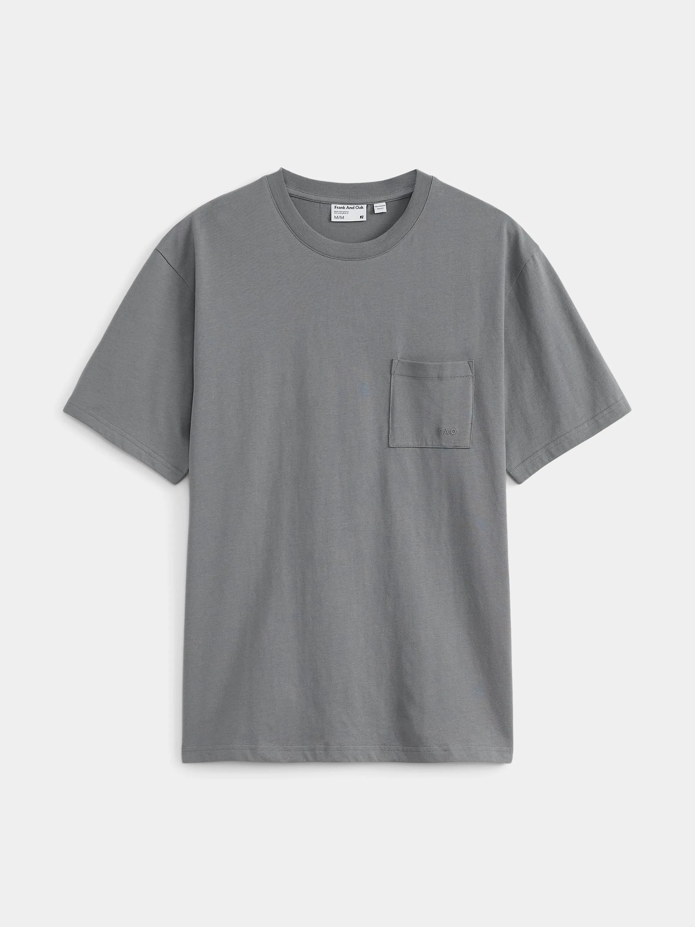 The Relaxed Pocket T-Shirt in Slate sold by Frank & Oak