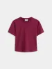 The Cropped T-Shirt in Raspberry sold by Frank & Oak