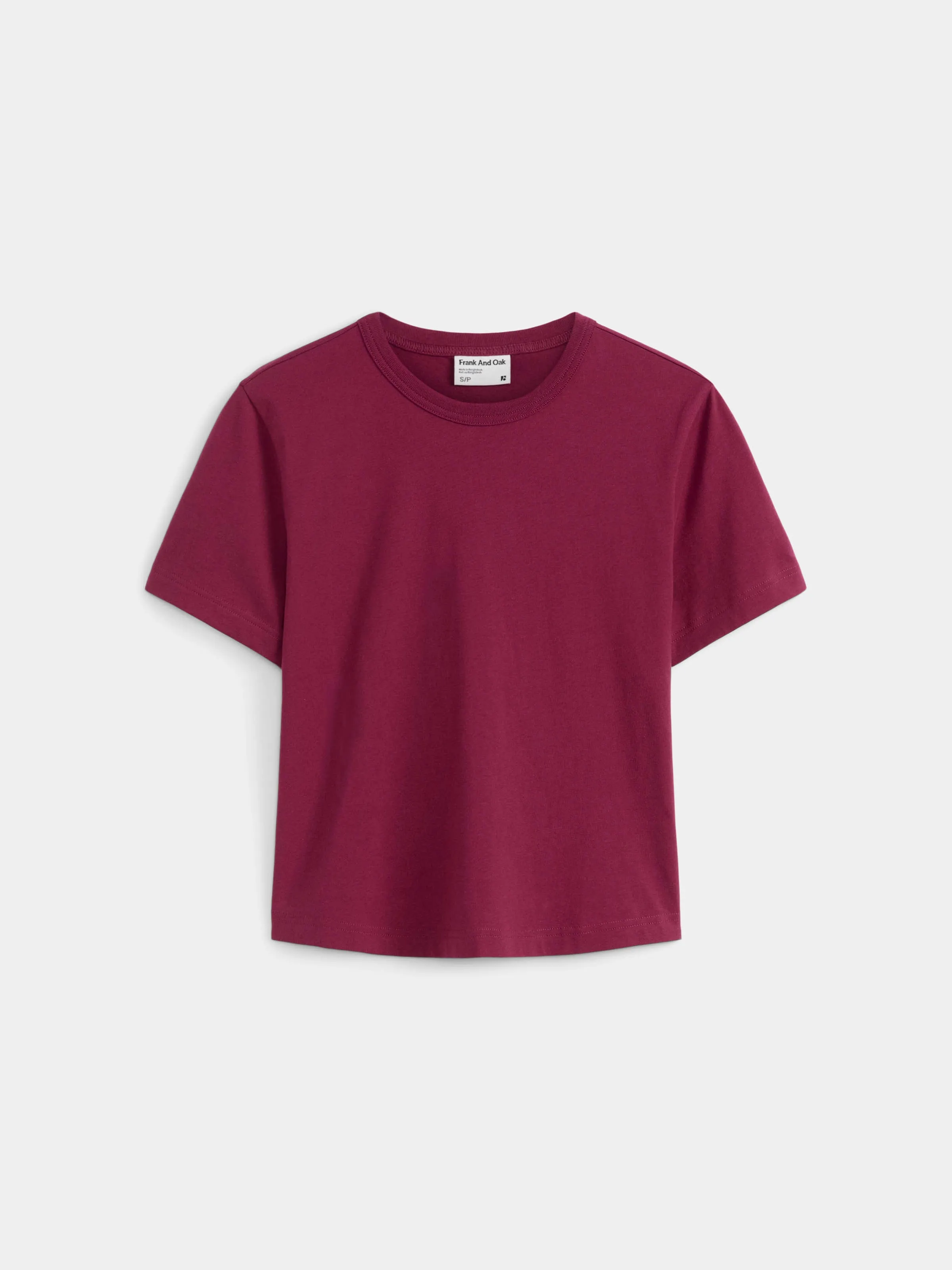 The Cropped T-Shirt in Raspberry sold by Frank & Oak product image thumbnail 4