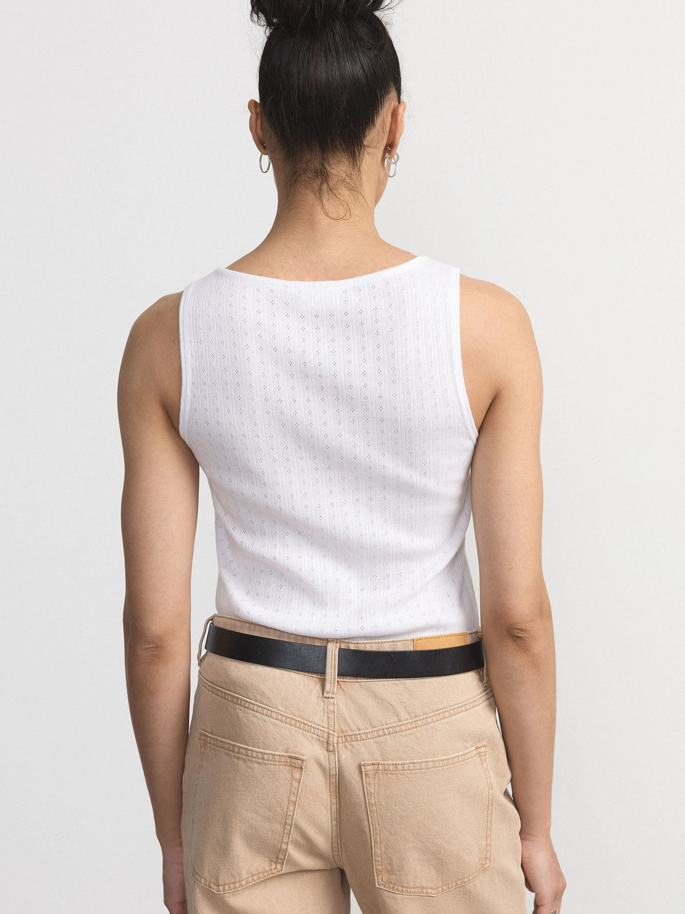 The Pointelle Tank Top in White sold by Frank & Oak product image thumbnail 2