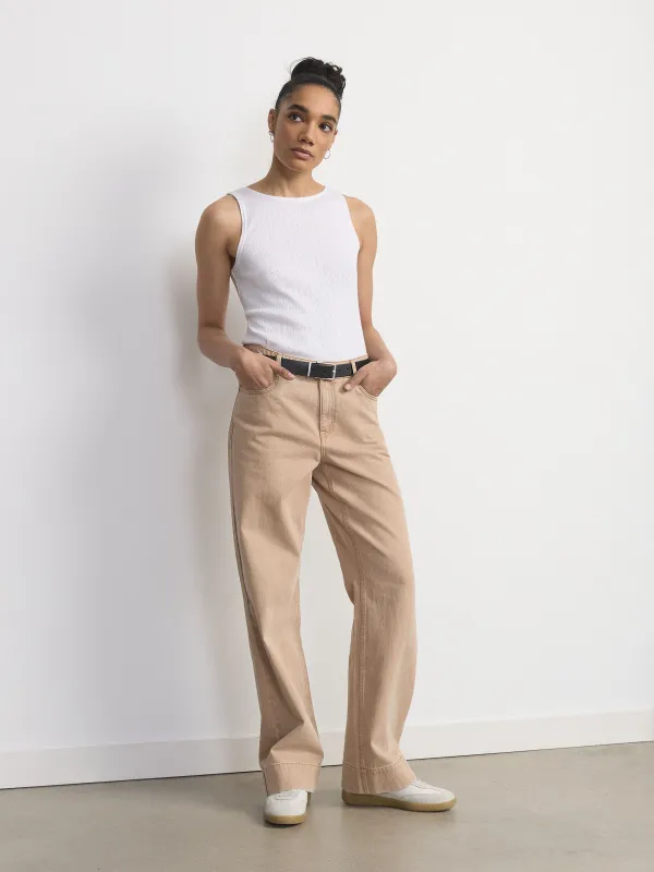 The Pointelle Tank Top in White sold by Frank & Oak