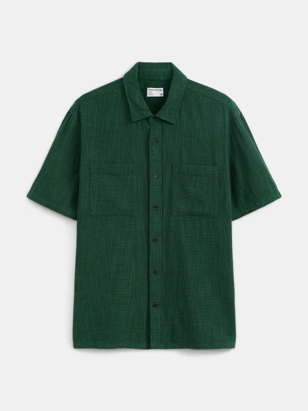 The Double Cloth Shirt in Forest Green sold by Frank & Oak