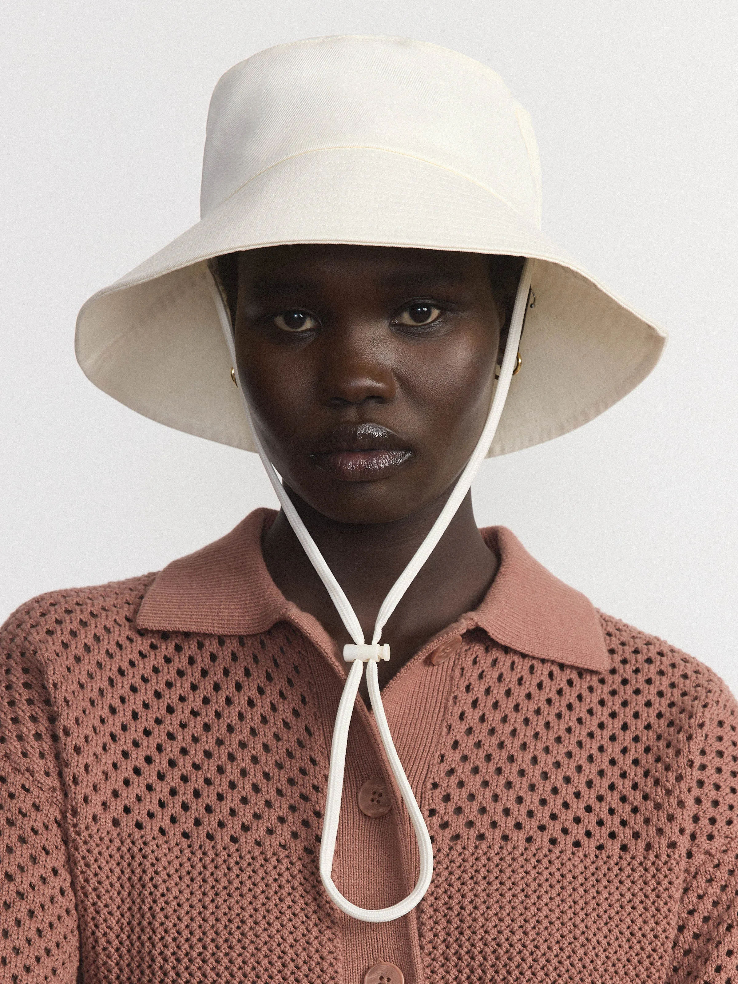 The Sun Hat in Natural White sold by Frank & Oak