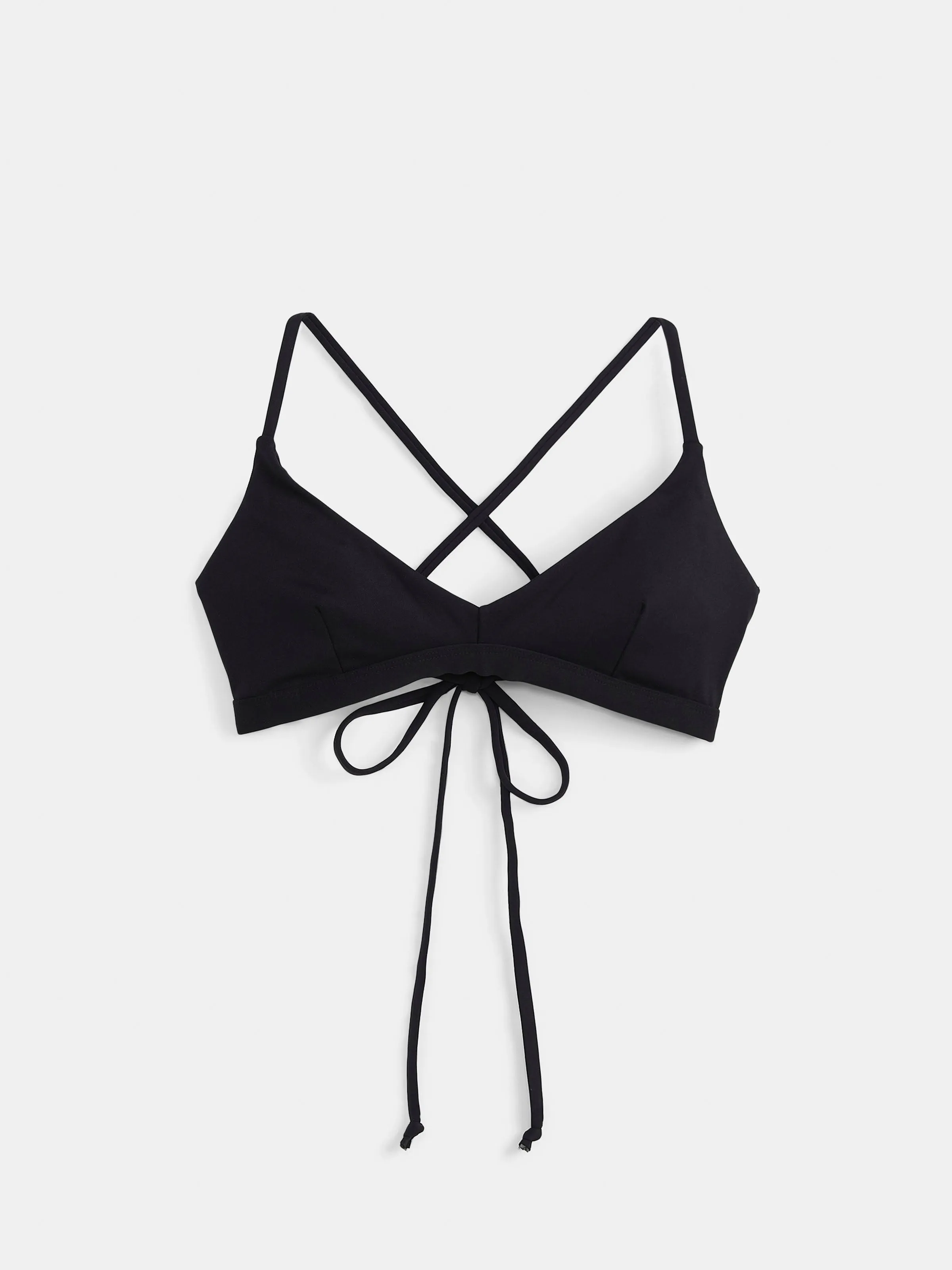 The Triangle Bikini Top in Black sold by Frank & Oak