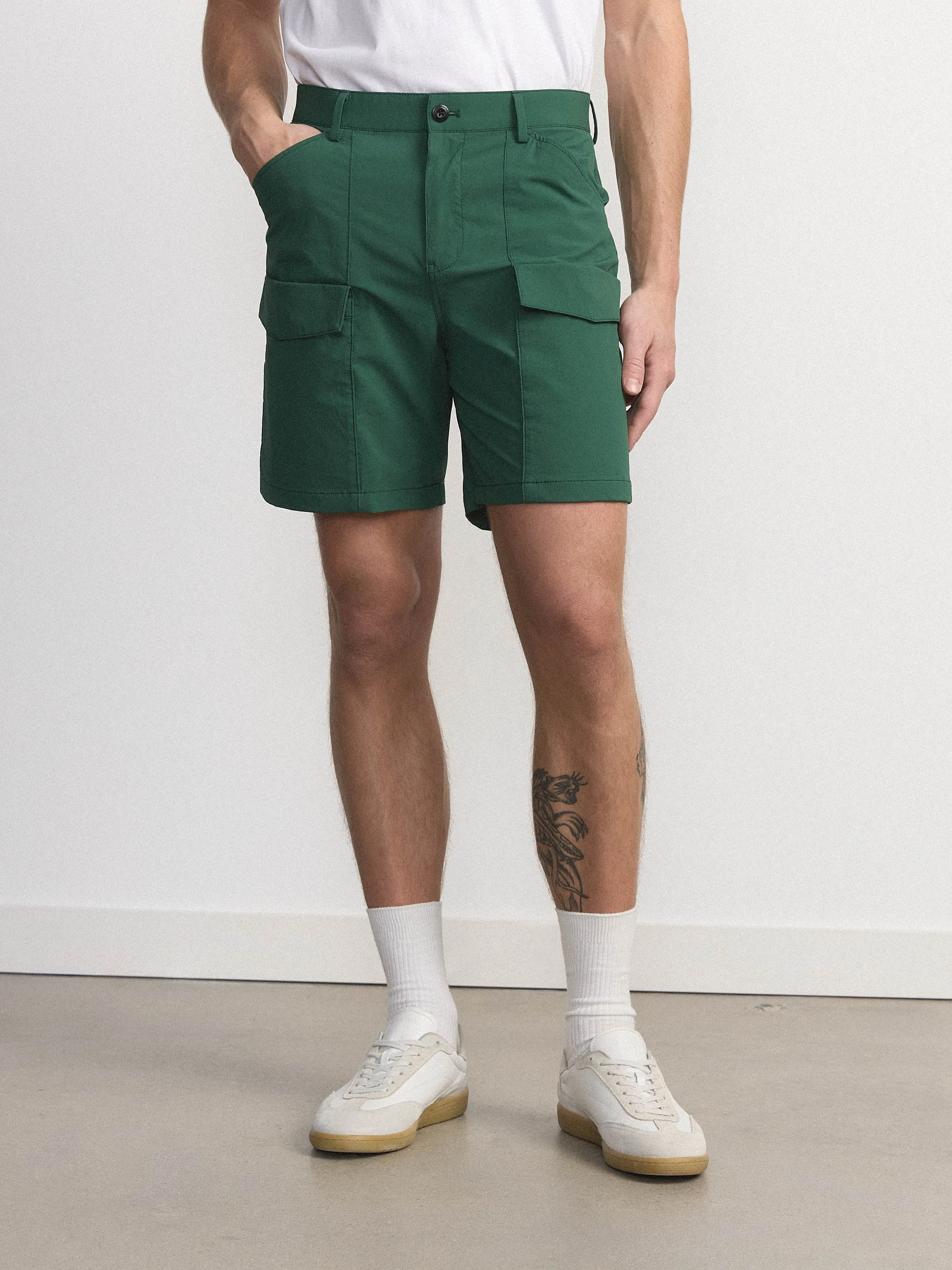 The Ripstop Camp Short in Forest Green sold by Frank & Oak product image thumbnail 2