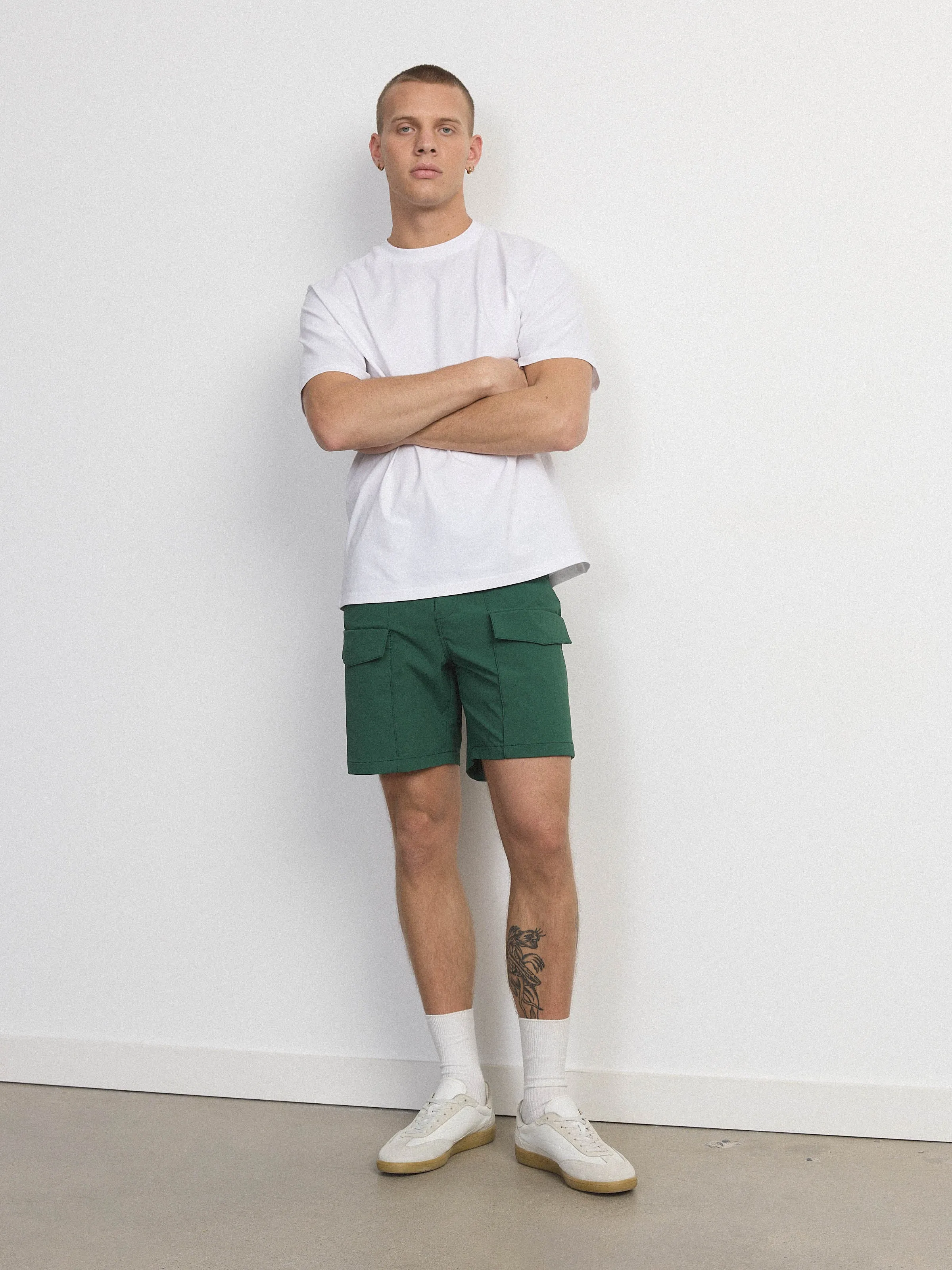 The Ripstop Camp Short in Forest Green sold by Frank & Oak