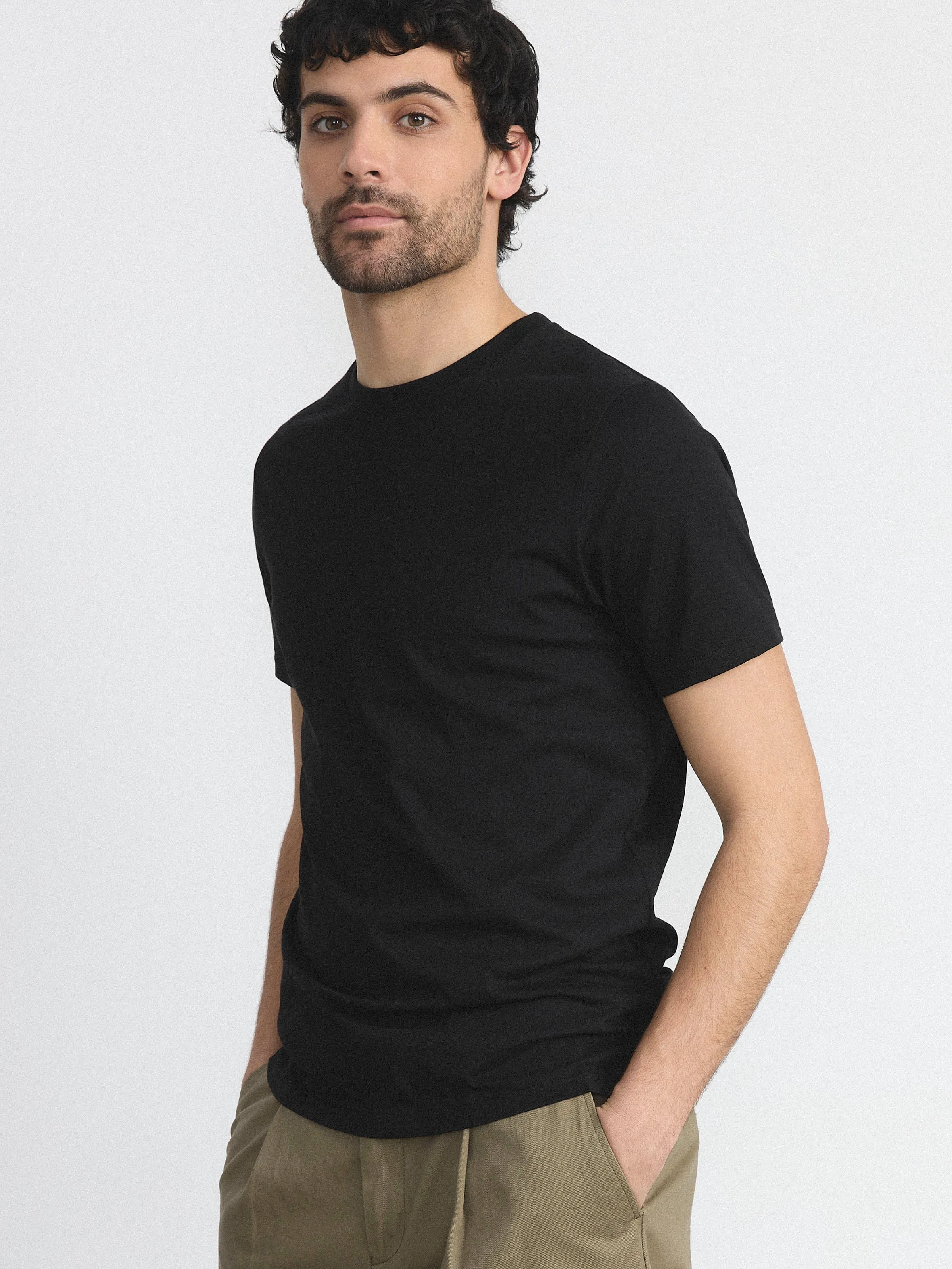 The Essential Slim T-Shirt in Black sold by Frank & Oak product image thumbnail 2