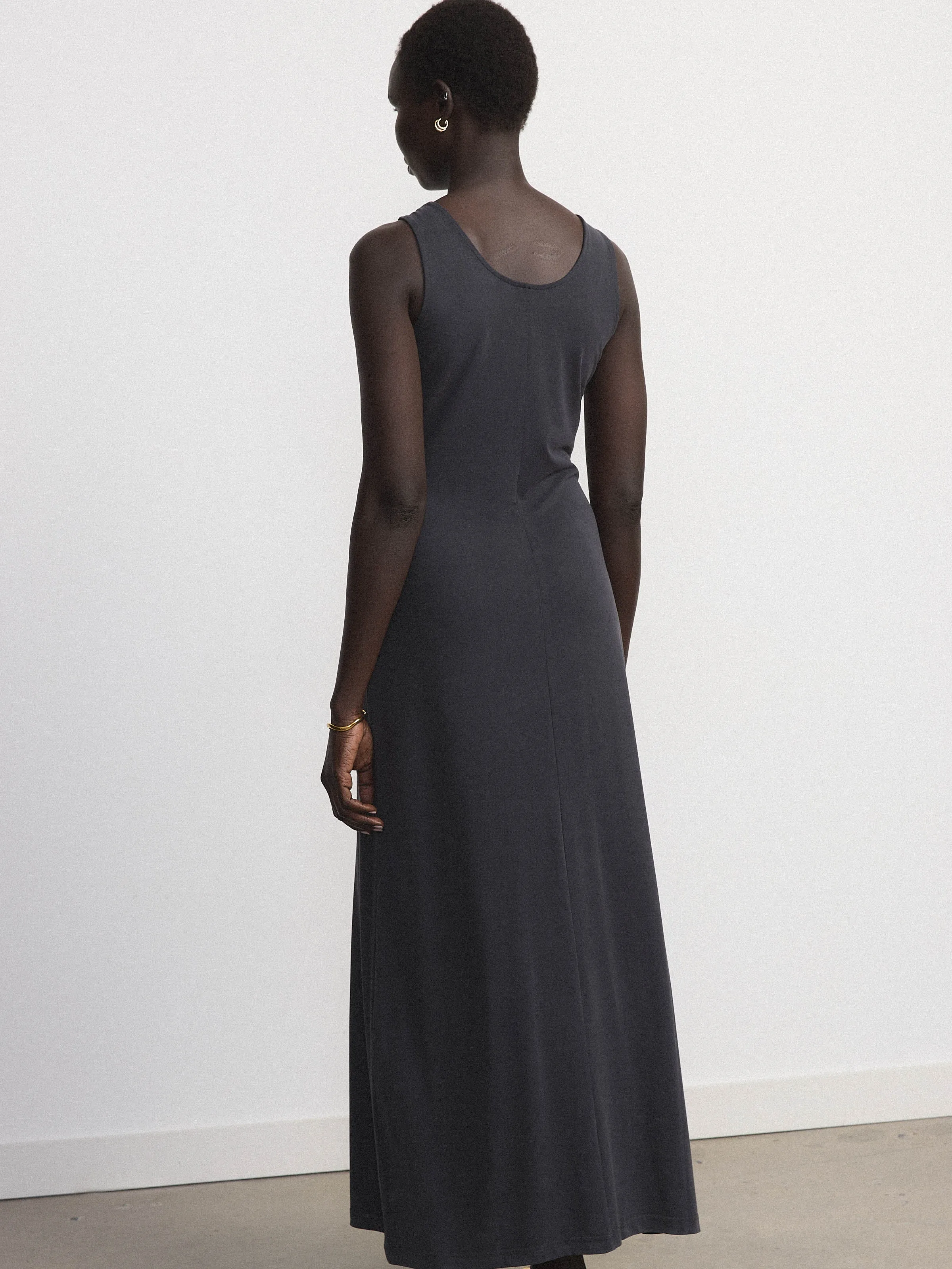 The Fluid Maxi Dress in Black sold by Frank & Oak product image thumbnail 3