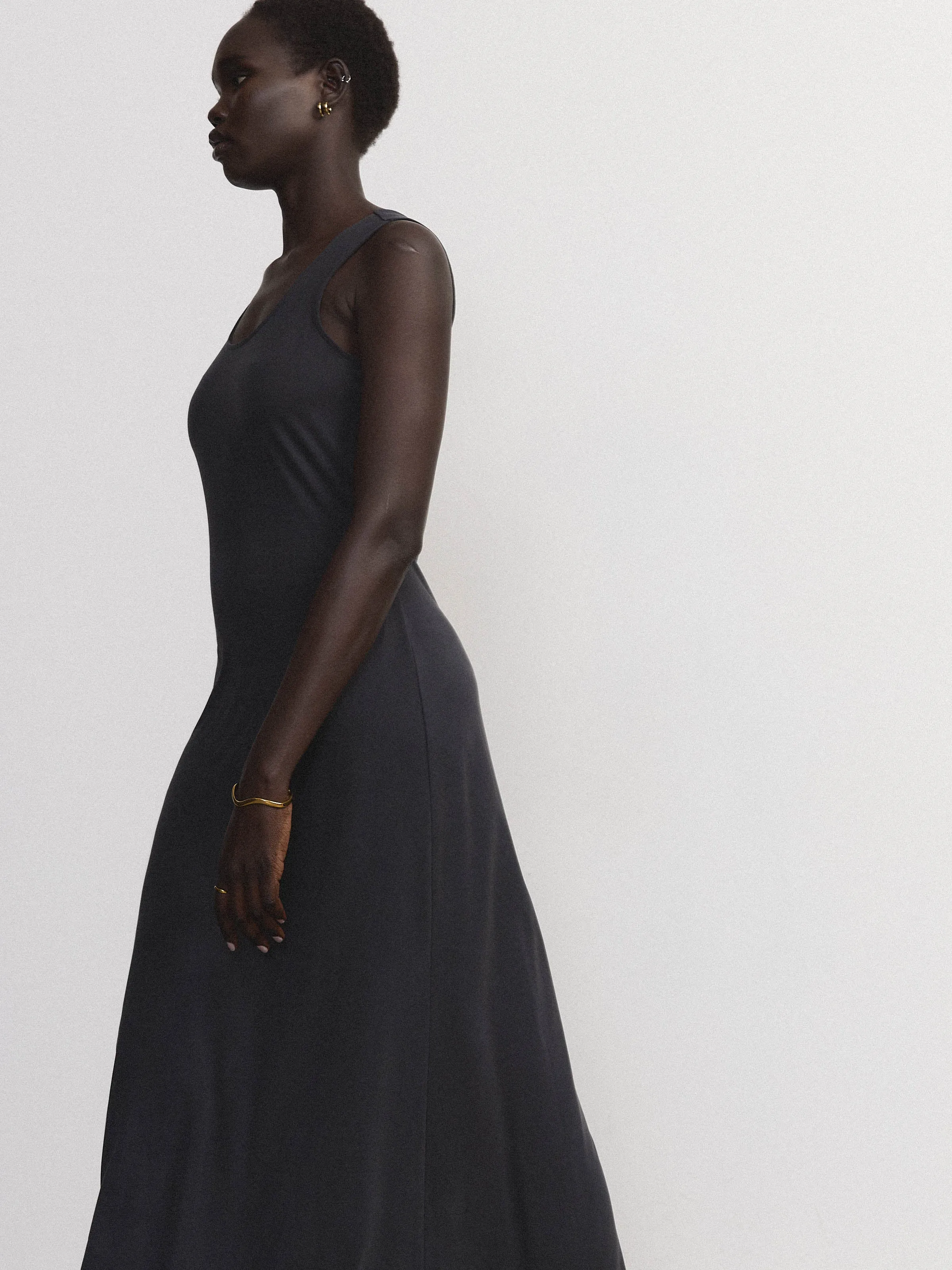 The Fluid Maxi Dress in Black sold by Frank & Oak product image thumbnail 2