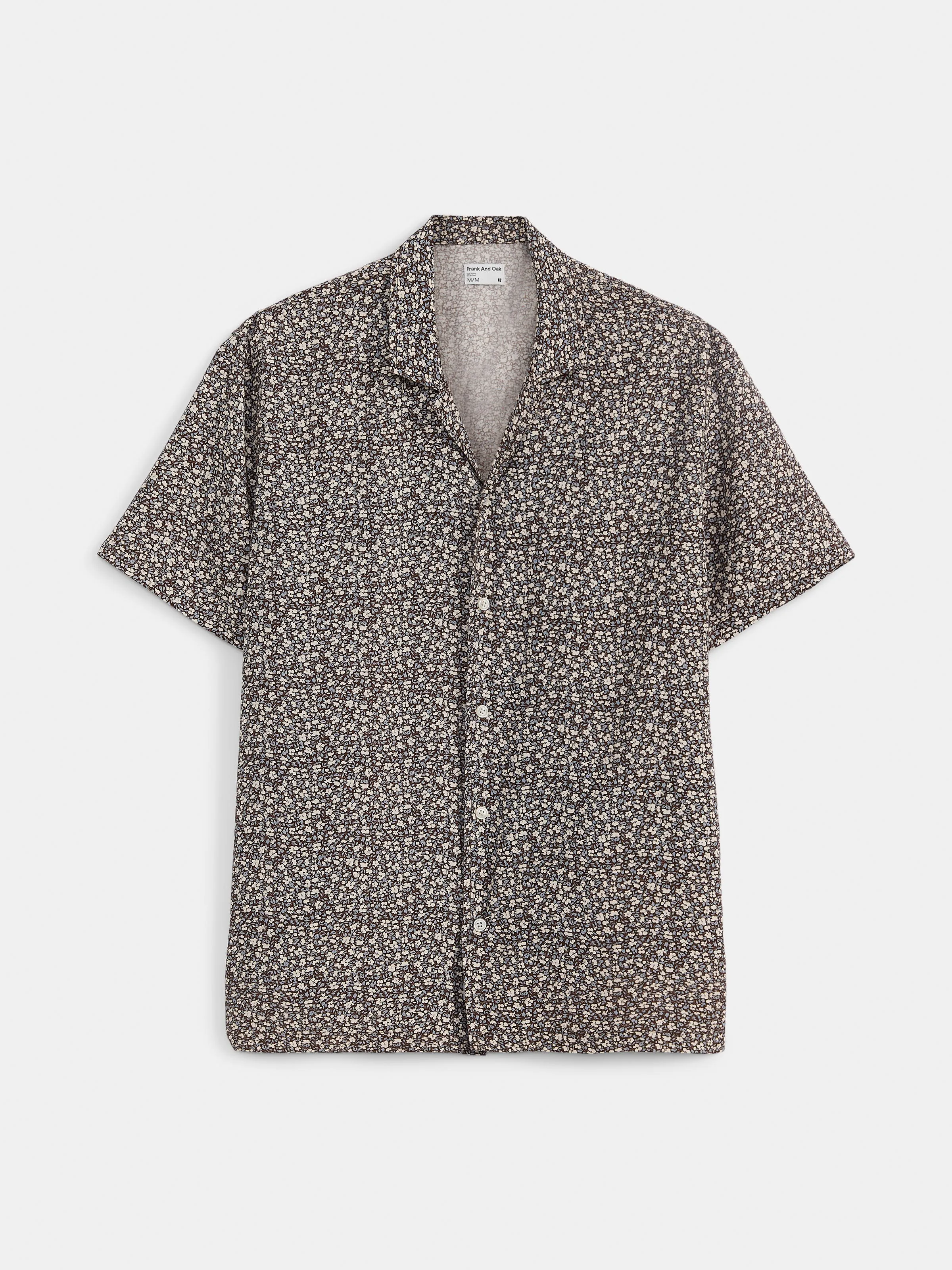 The Floral Camp Collar Shirt in Dark Chocolate sold by Frank & Oak product image thumbnail 4