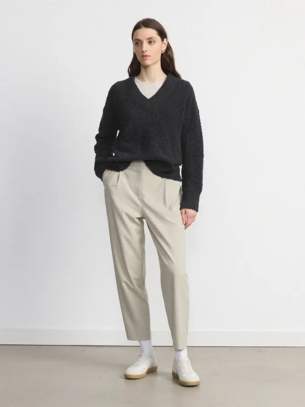 The Amelia Balloon Pant in Light Greige sold by Frank & Oak