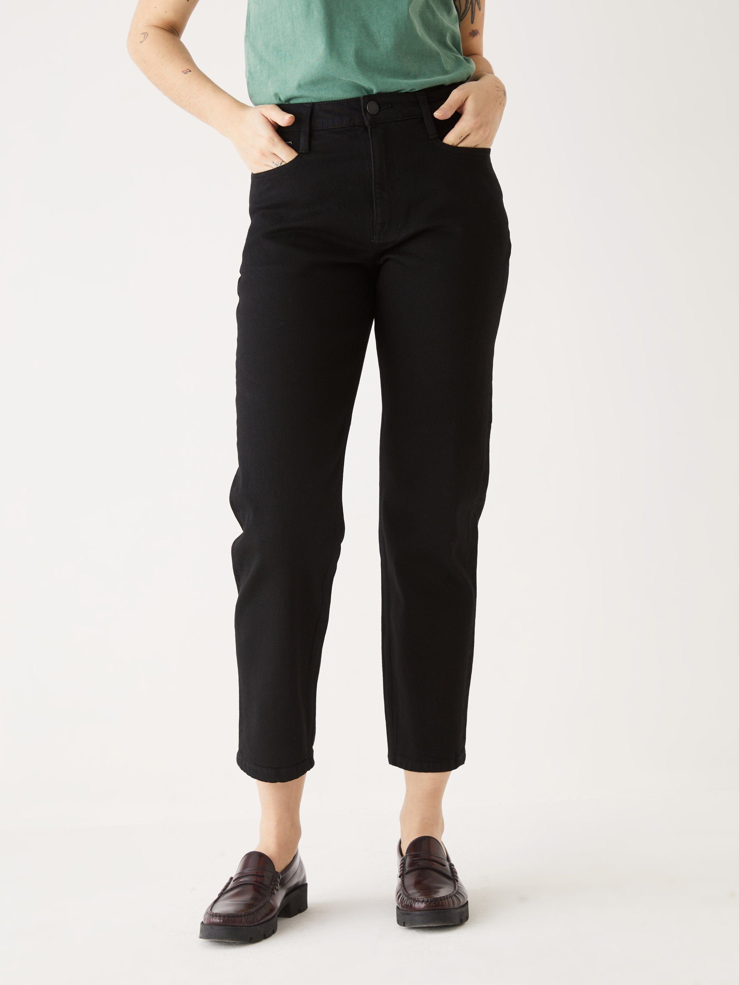 The Selvedge Cyndi Straight Fit Jean in Black sold by Frank & Oak product image thumbnail 2