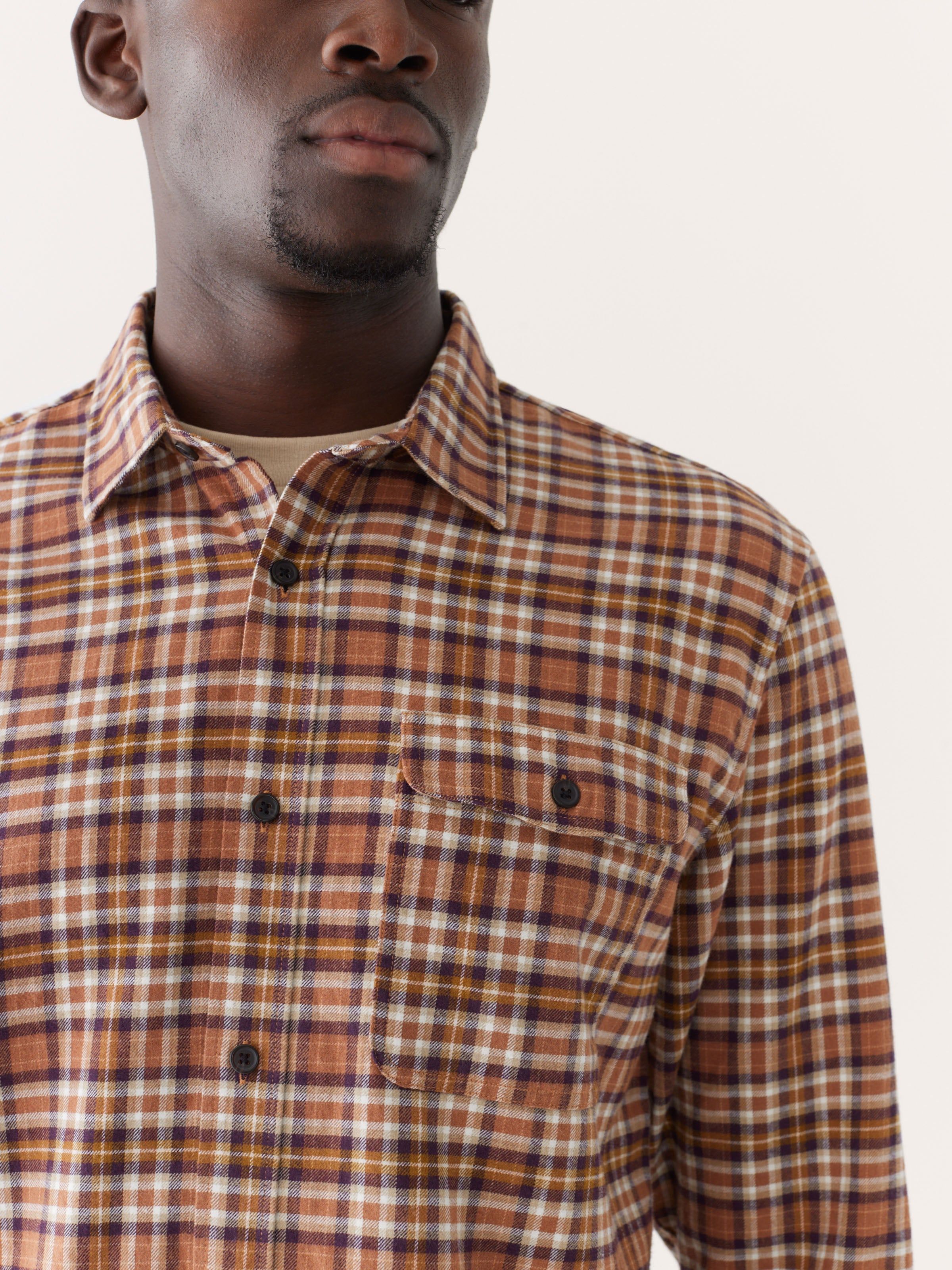 The Kapok Flannel Shirt in Russet sold by Frank & Oak product image thumbnail 4