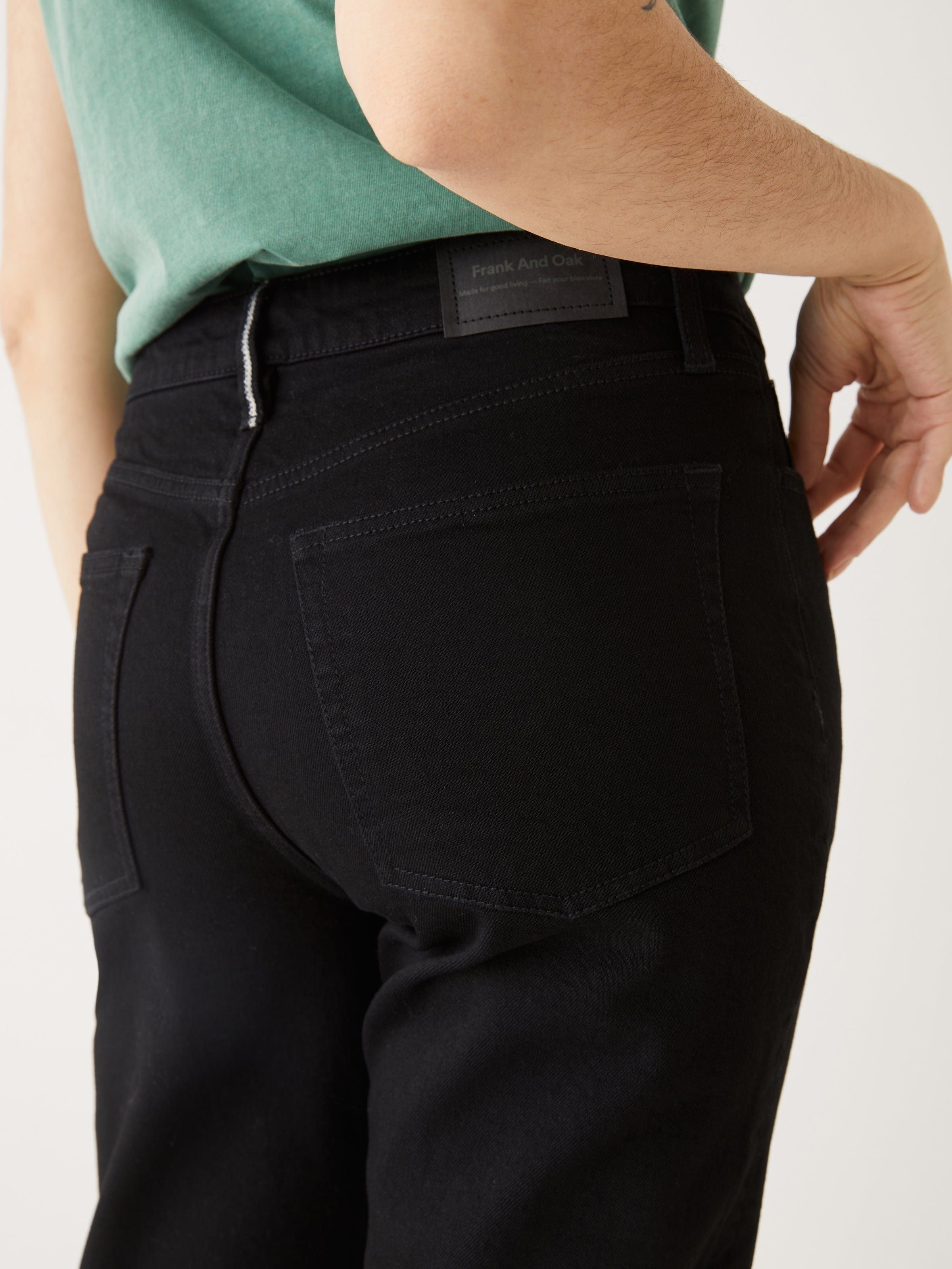 The Selvedge Cyndi Straight Fit Jean in Black sold by Frank & Oak product image thumbnail 3