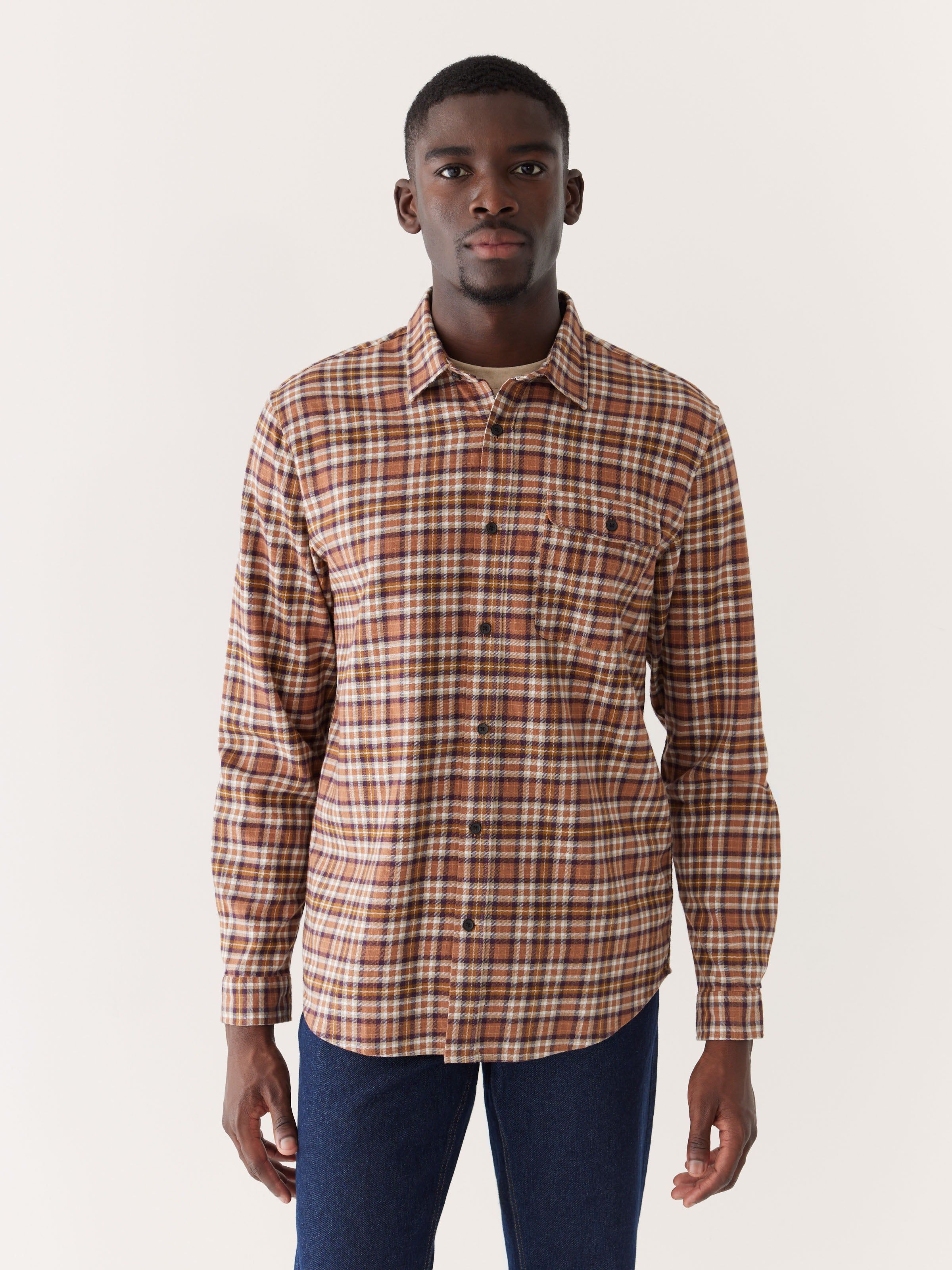 The Kapok Flannel Shirt in Russet sold by Frank & Oak product image thumbnail 2